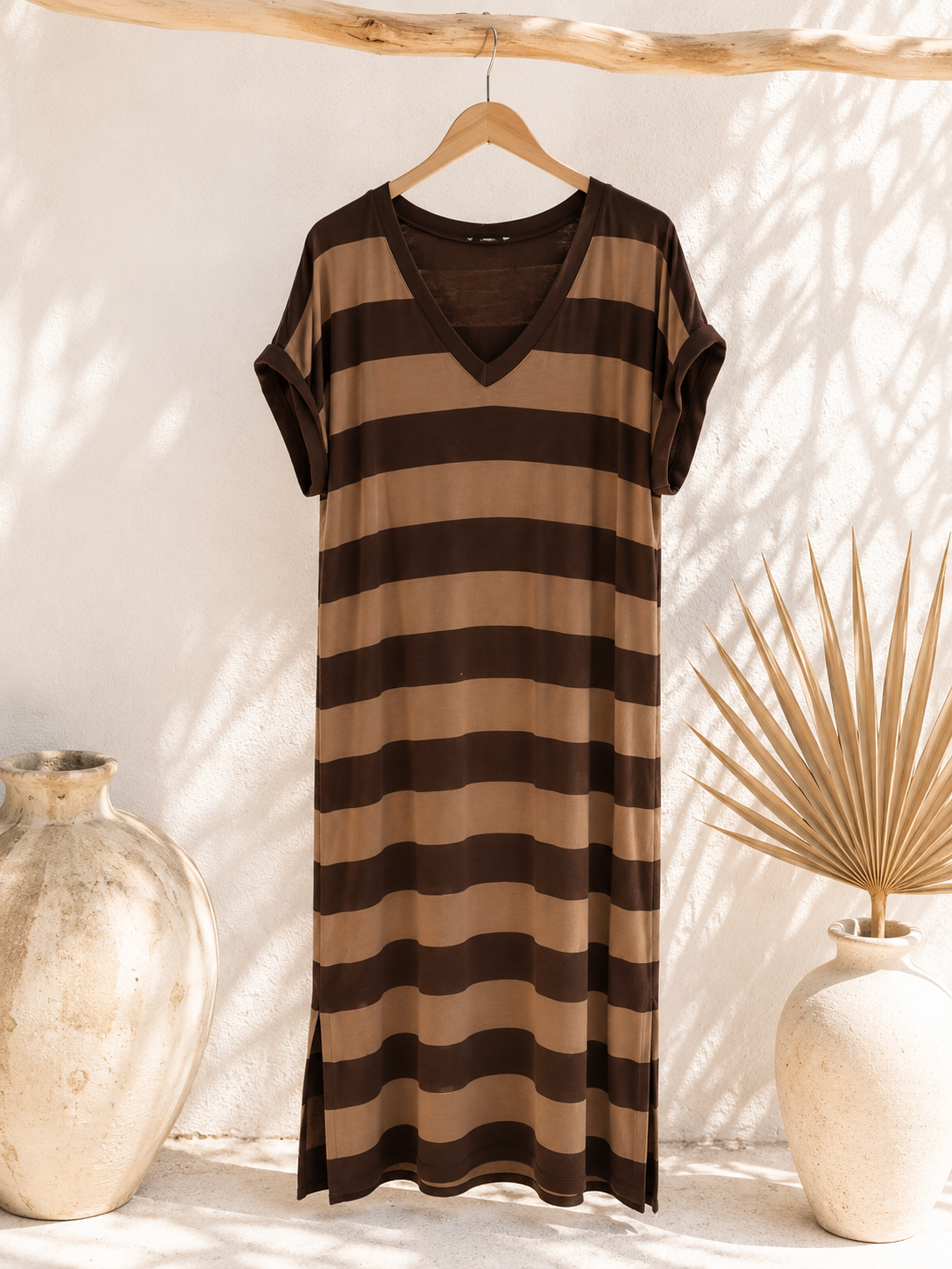 🌸 Shirtkleid „Candy Breeze Stripes – Blockstreifen Made in Italy 34-42