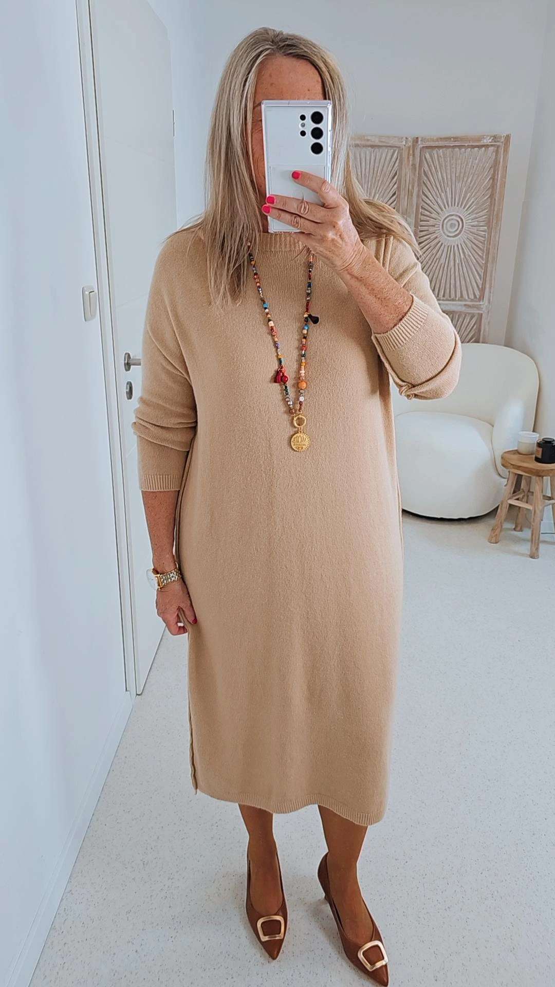 LONG KNIT DRESS RITA 34-42 Made in Italy Strick Kleid Long Pullover LONG KNIT DRESS RITA 34-42 Made in Italy Strick Kleid Long Pullover