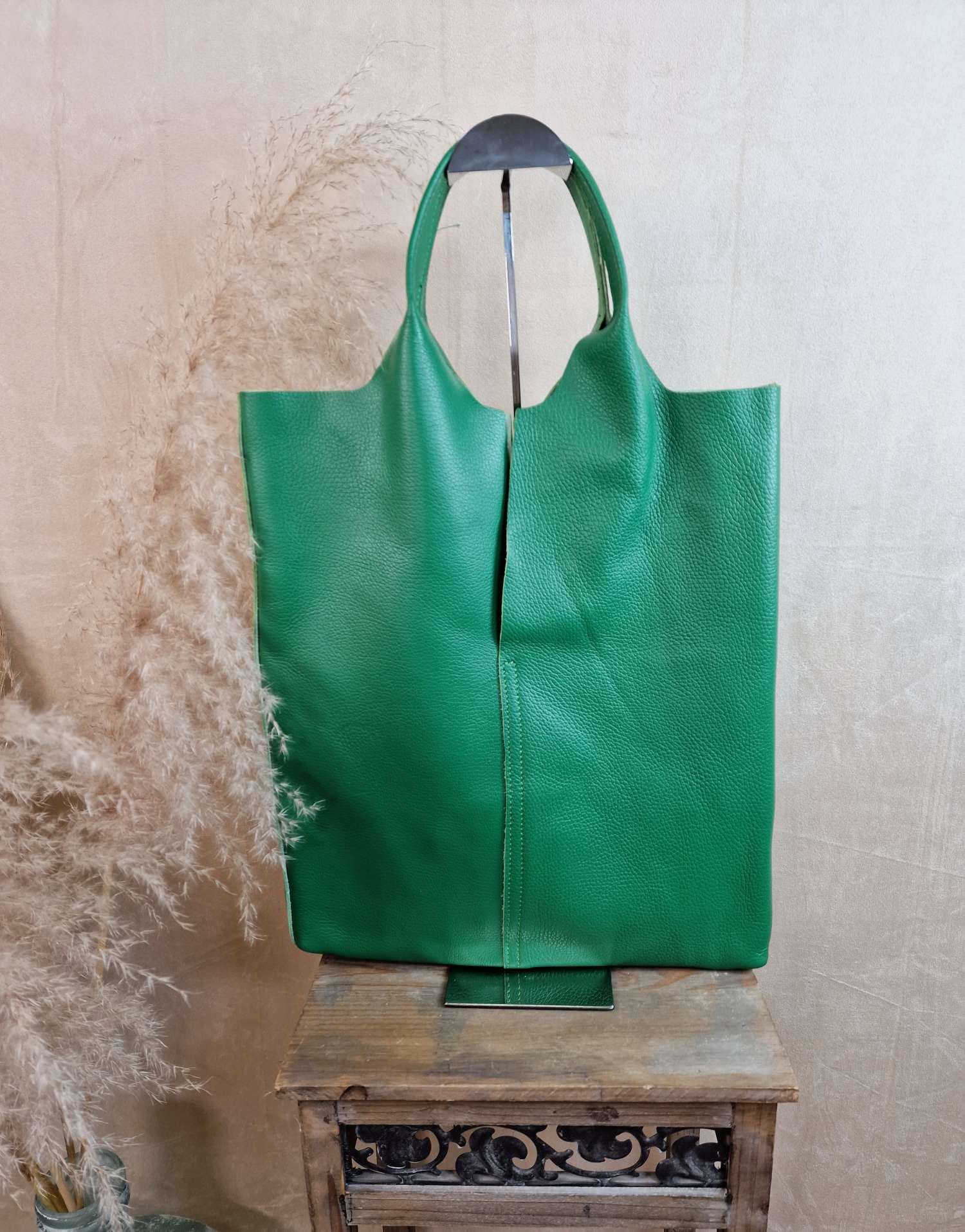 LEDER SHOPPER ADAM GRÜN Made in Italy Echtleder Tasche Schultertasche versch. Farben LEDER SHOPPER ADAM GRÜN Made in Italy Echtleder Tasche Schultertasche versch. Farben