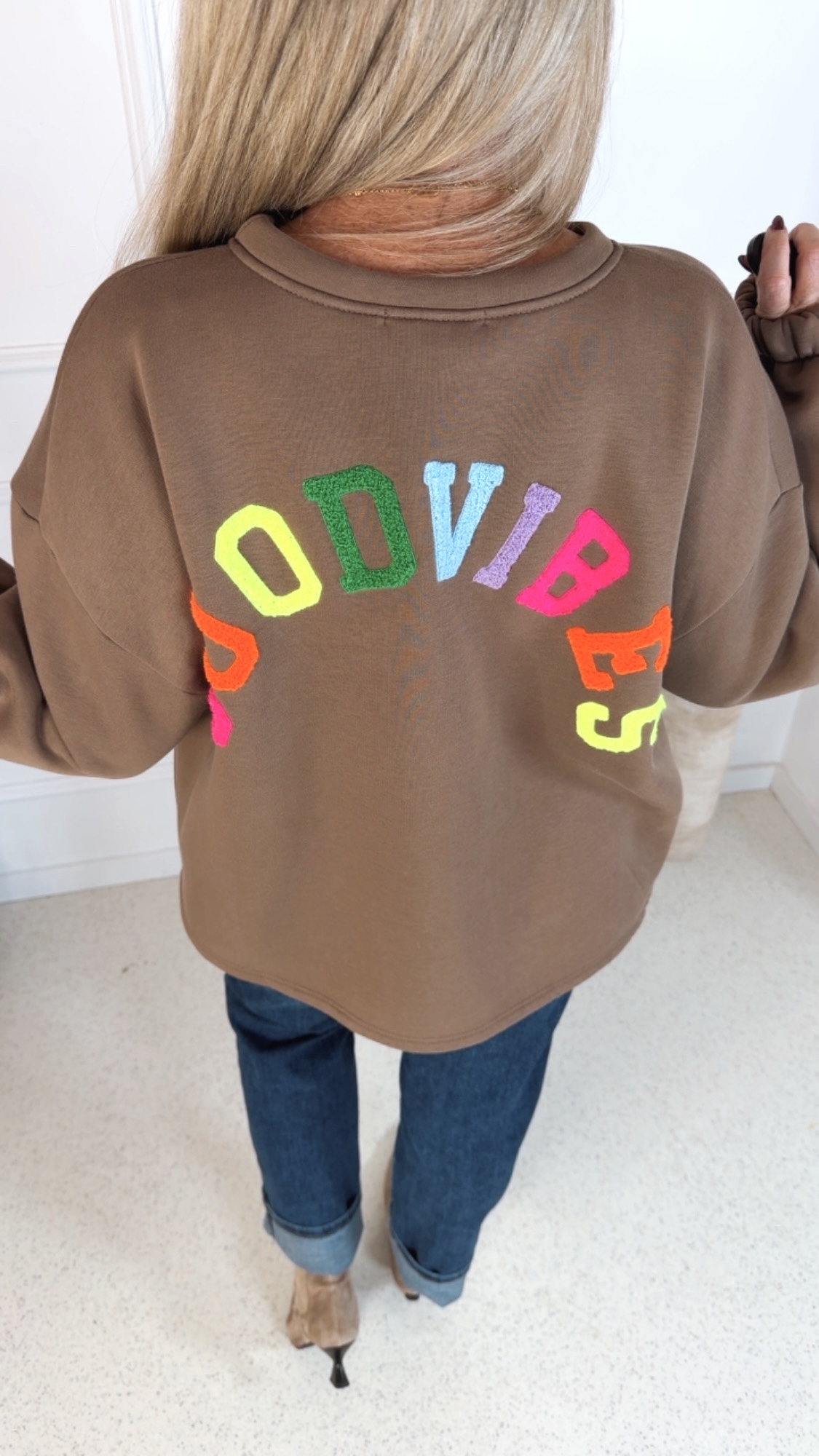 BASIC SWEATER GOODVIBES Made in Italy 36 - 42 Pullover Sweatshirt