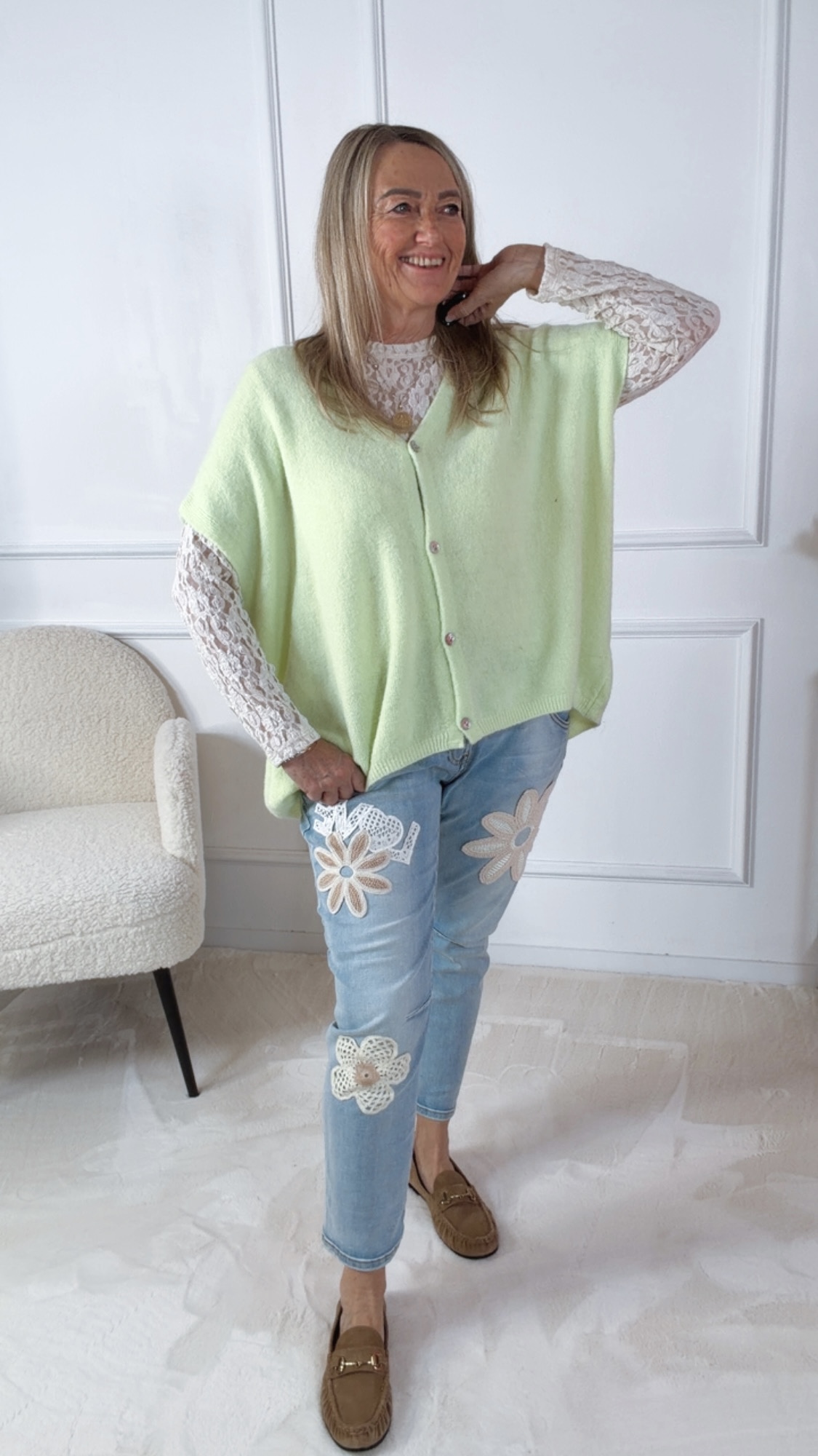 WESTE LIVIA Oversize Made in Italy 36 -46/48  Alpaka