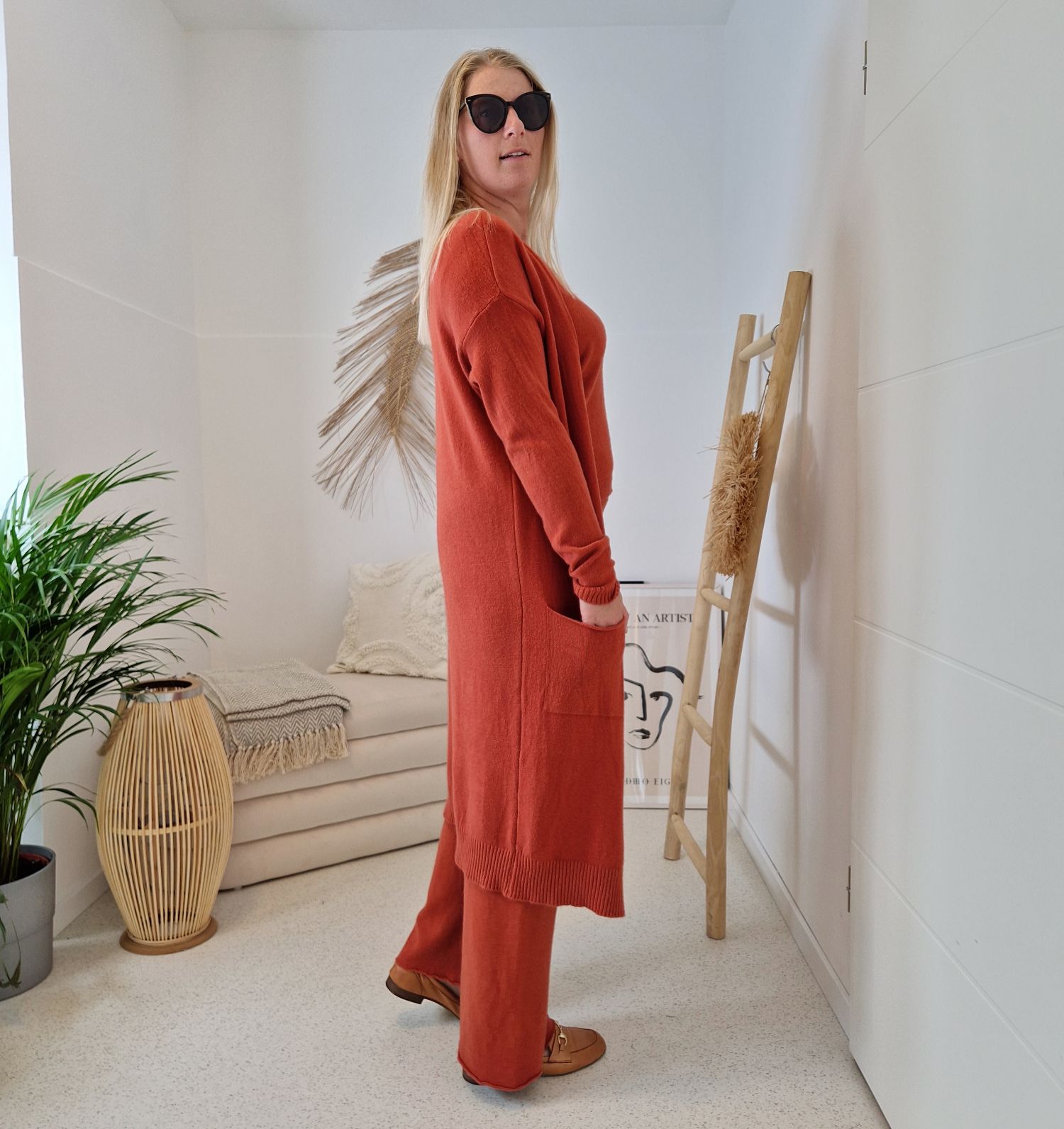 3-TEILIGES STRICK SET BEATRICE ROST 36-40 Made in Italy Hose Pullunder Mantel Cardigan 3-TEILIGES STRICK SET BEATRICE ROST 36-40 Made in Italy Hose Pullunder Mantel Cardigan