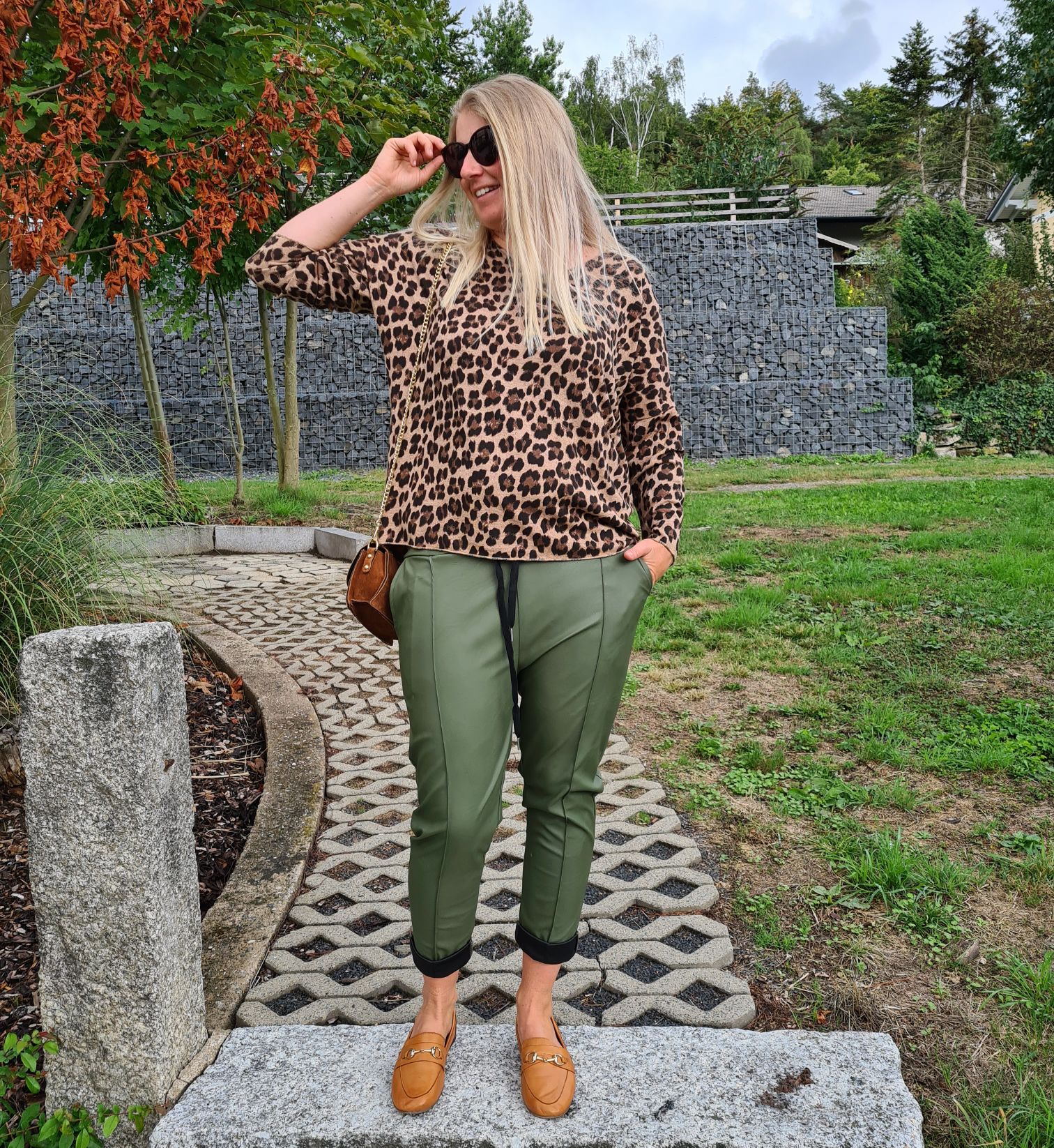 LIGHT KNIT LONGSLEEVE SHIRT MARIKA LEO CAMEL Basic Langarm Pullover Leopard Sweater Made in Italy 34-42 LIGHT KNIT LONGSLEEVE SHIRT MARIKA LEO CAMEL Basic Langarm Pullover Leopard Sweater Made in Italy 34-42