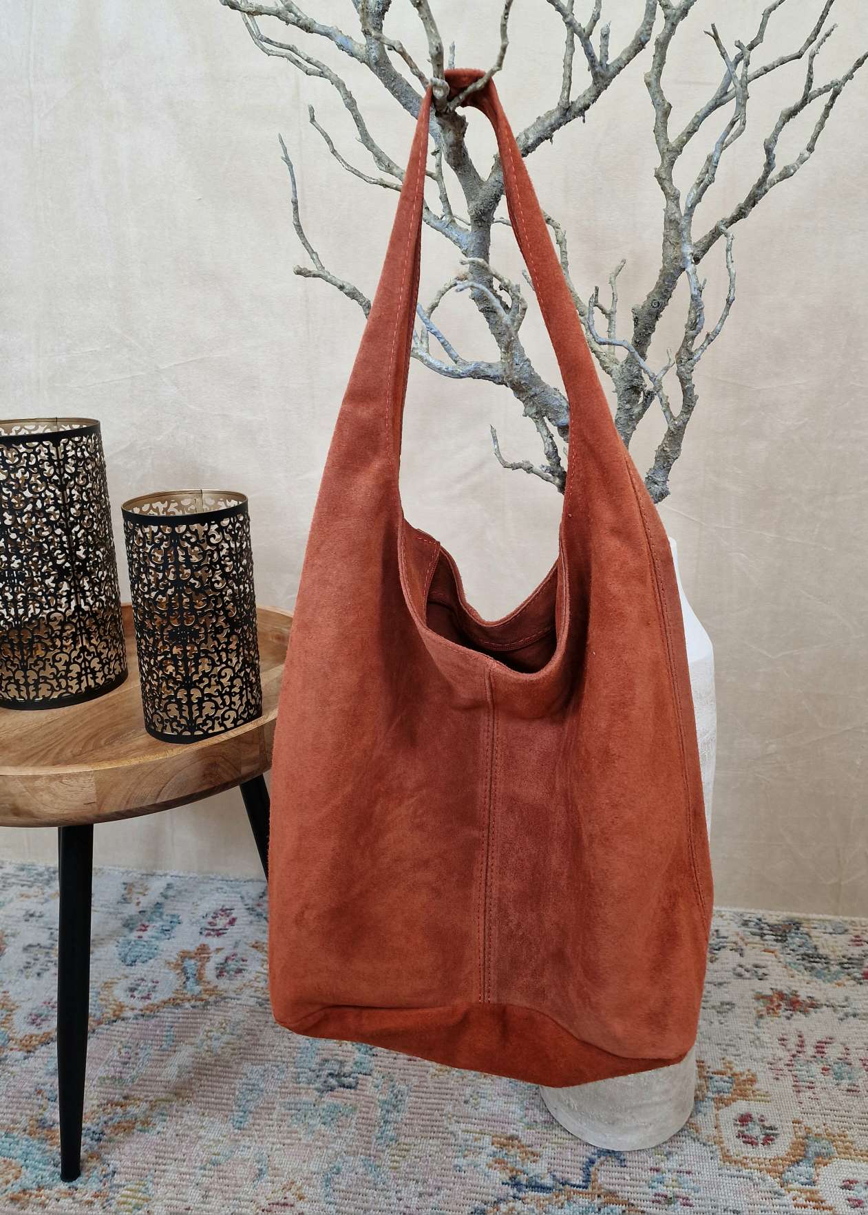 WILDLEDER SHOPPER VRONI ROST Made in Italy Leder Tasche versch. Farben WILDLEDER SHOPPER VRONI ROST Made in Italy Leder Tasche versch. Farben