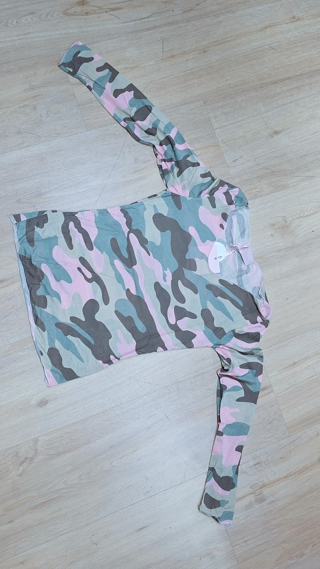 Cashmere-Shirt Camouflage – Made in Italy CS0088| bis ca. Gr. 42