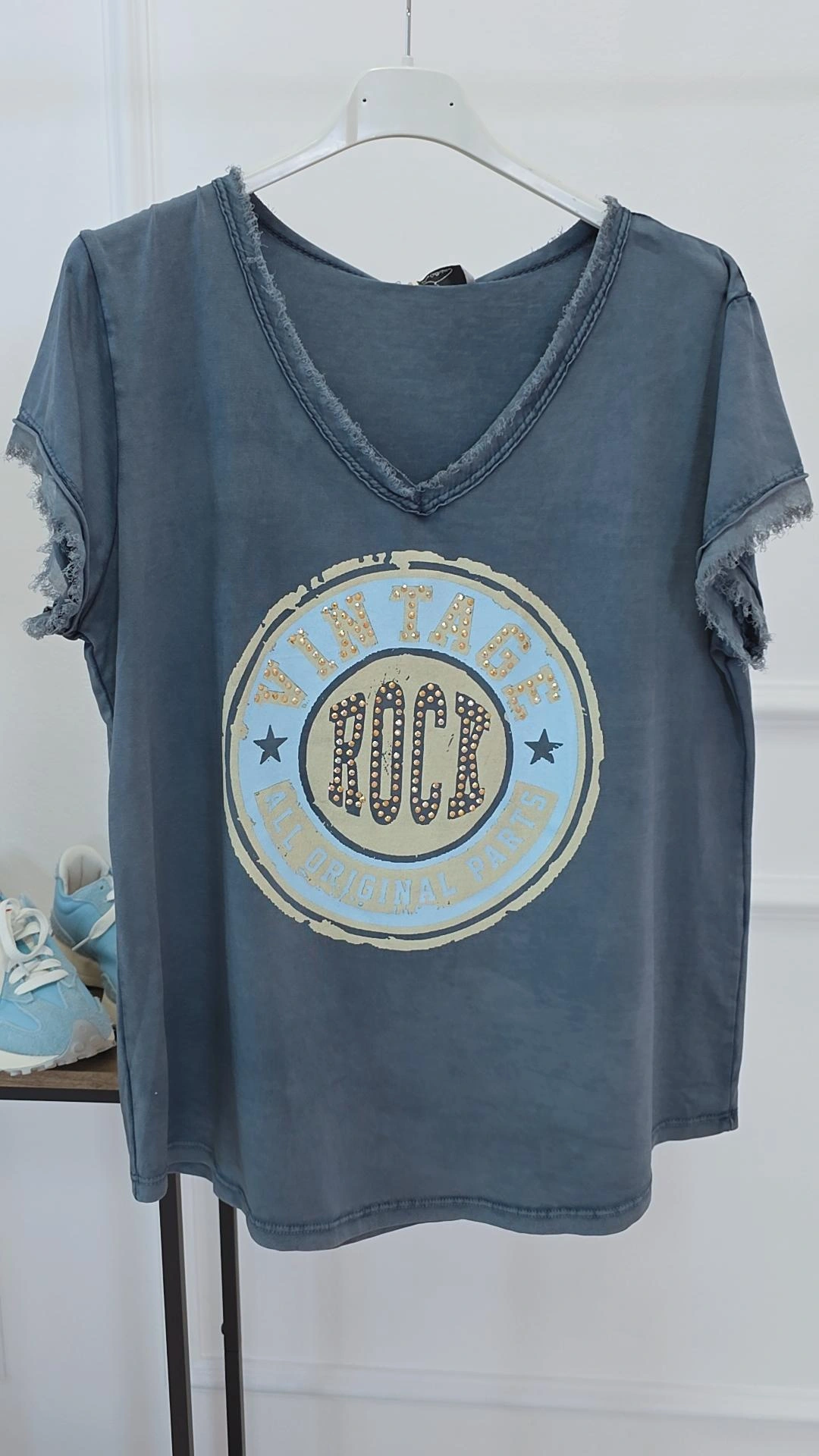 STATEMENT SHIRT VINTAGE ROCK Made in Italy 34-40 kl 42