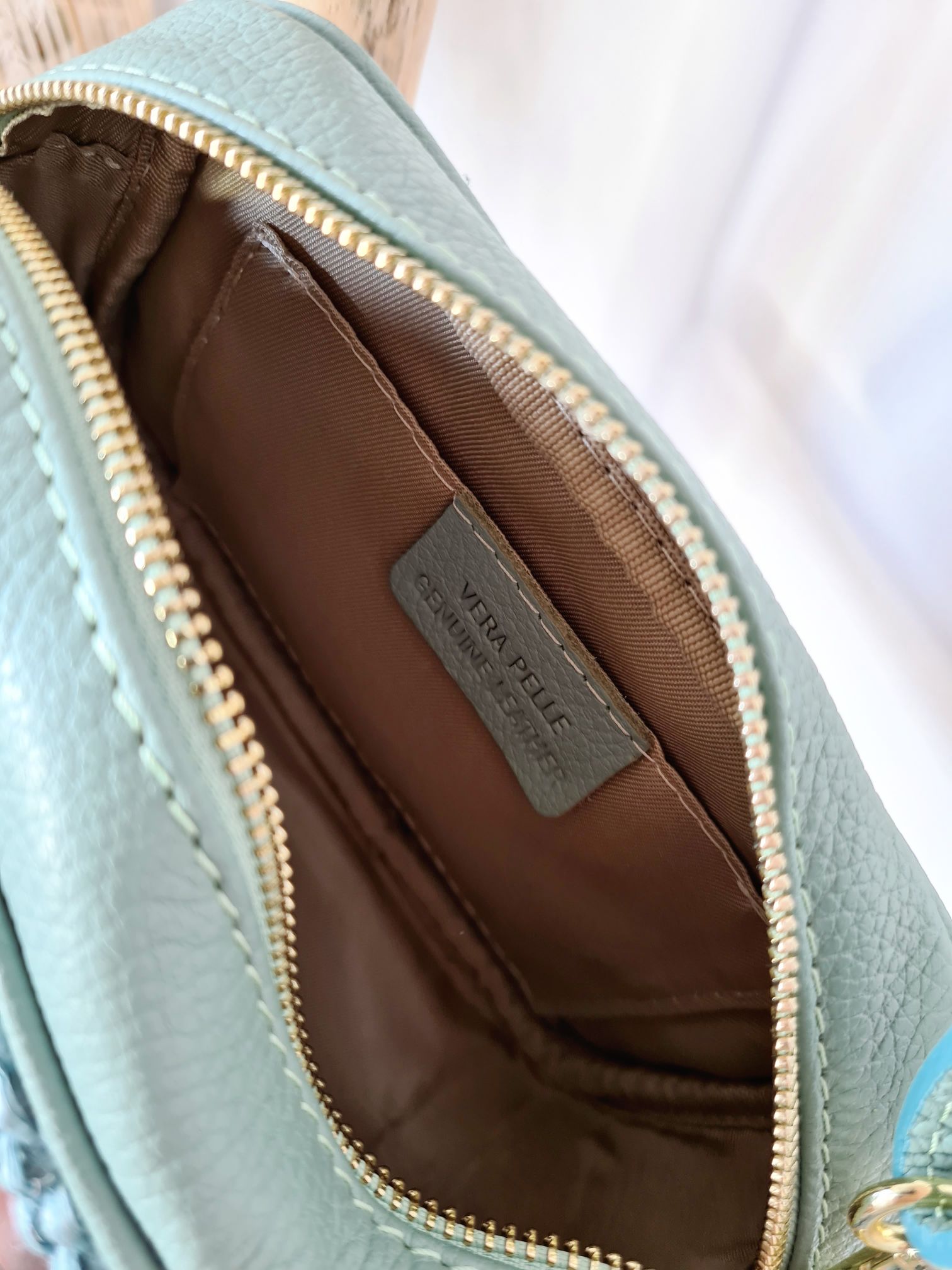 BAST CROSSBODY BAG ALESSIA MINT Leder Tasche Umhängetasche Made in Italy BAST CROSSBODY BAG ALESSIA MINT Leder Tasche Umhängetasche Made in Italy