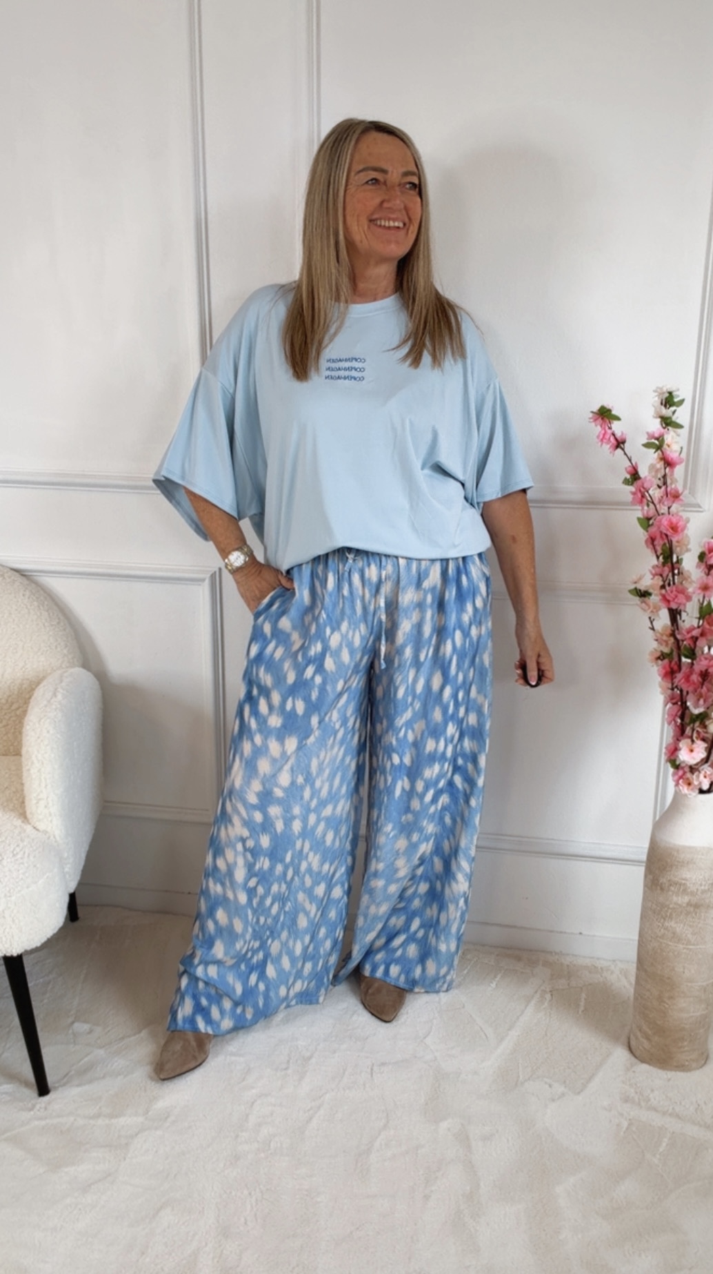 LÄSSIG WEITE HOSE GRETA Made in Italy 34-42/44