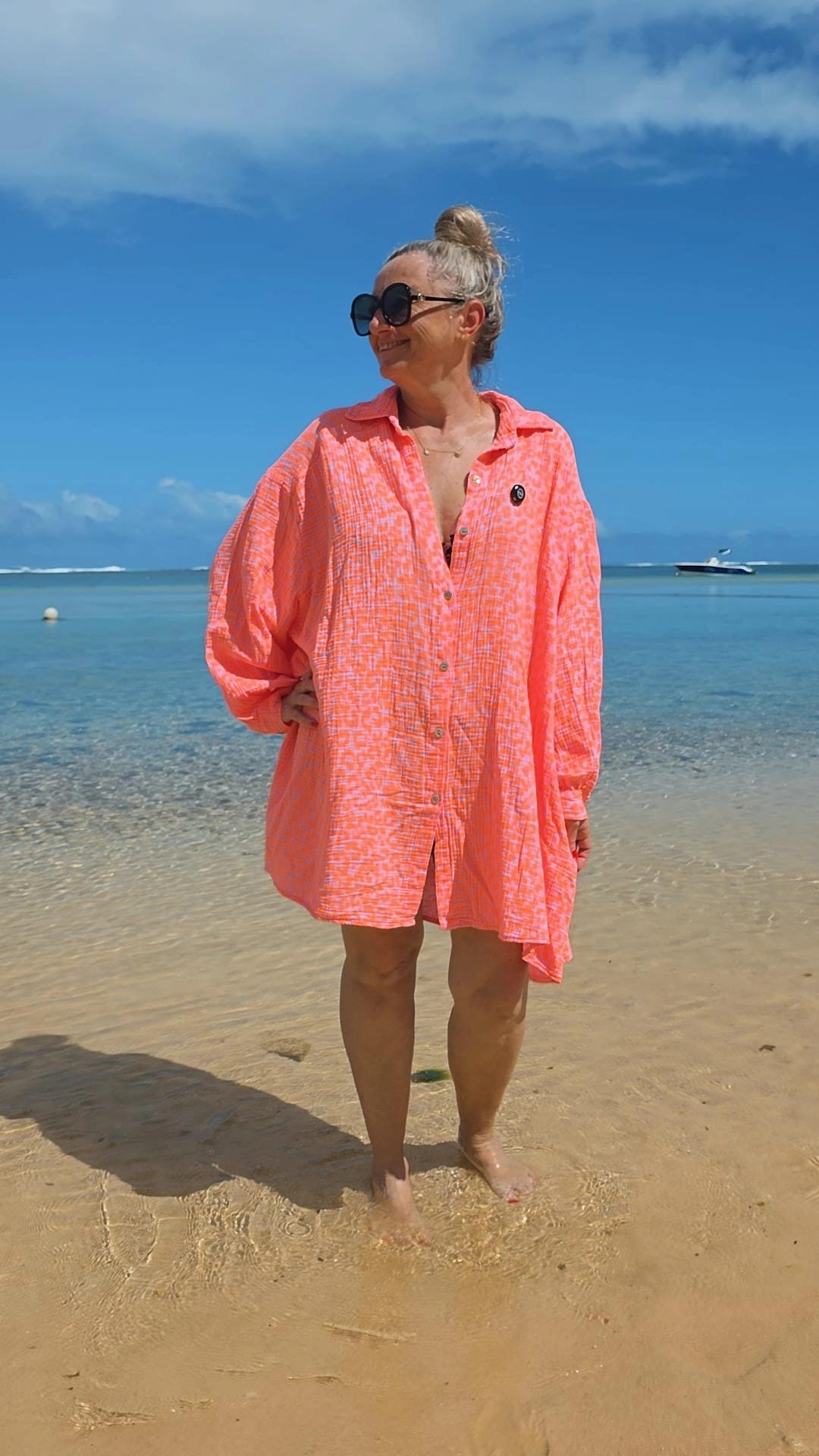 MUSSELIN BLUSE KIKI LEO Made in Italy 34-48/50