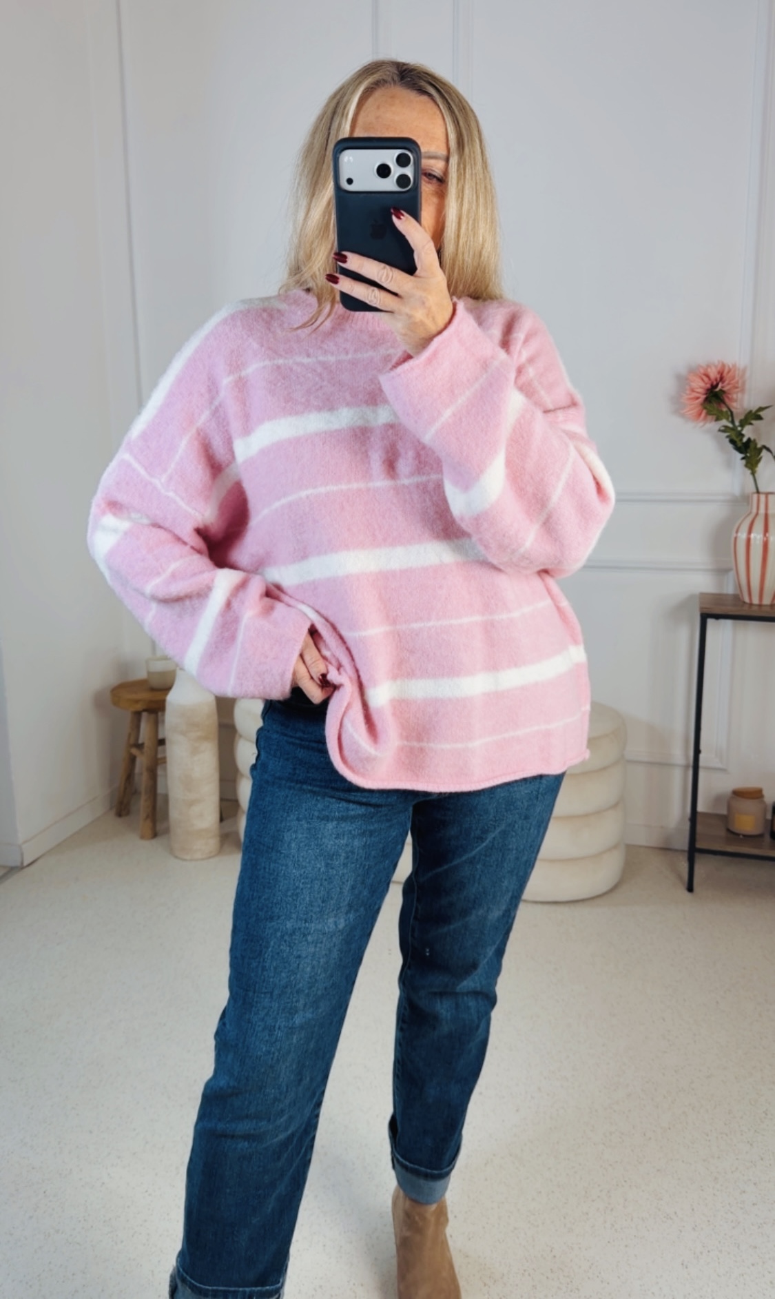 BASIC KNIT SWEATER RANDY 36 -44 Made in Italy Pullover