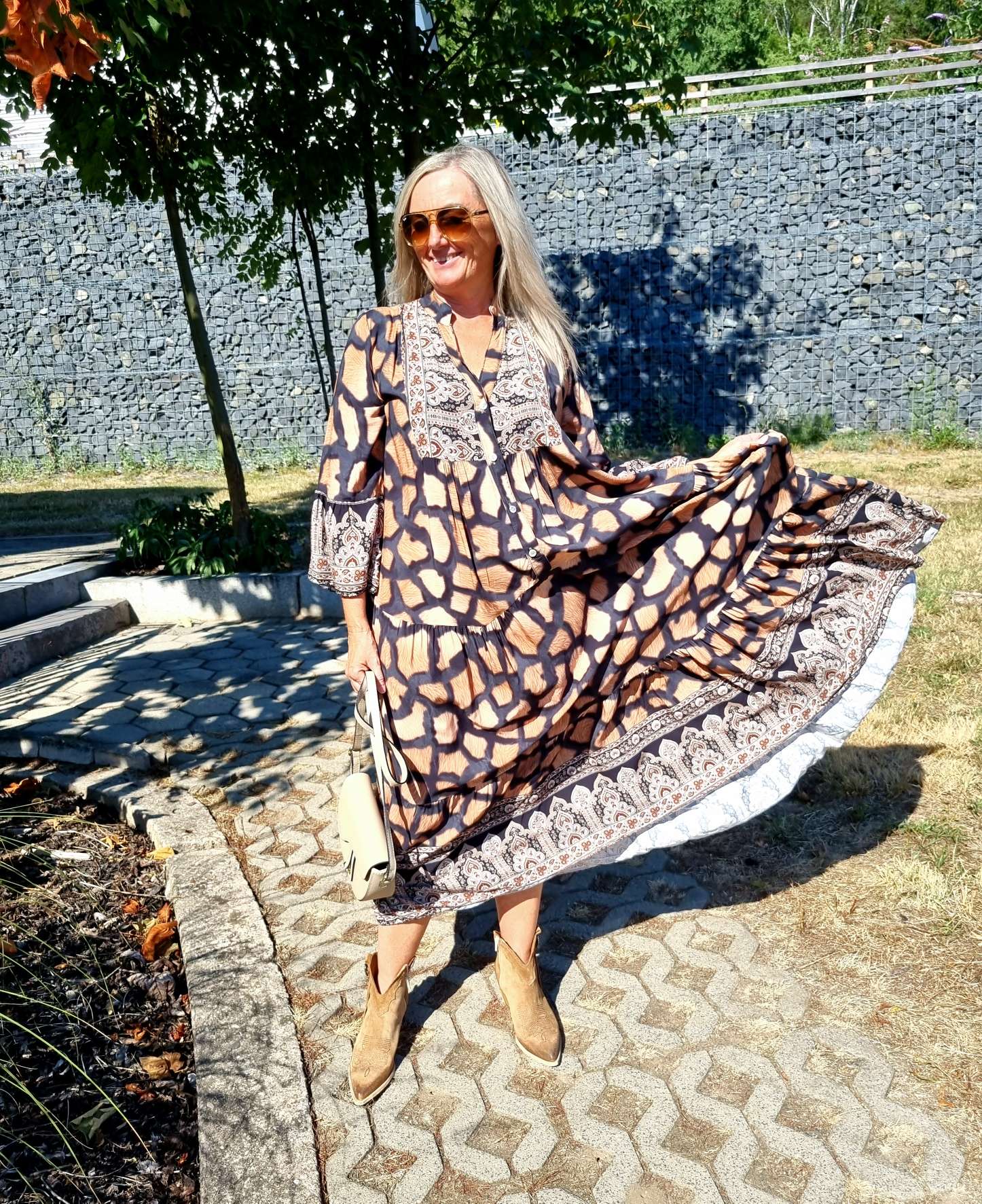 MAXI TUNIKA DRESS PAOLA BLACK 34-42 Made in Italy langes Kleid Hängerchen Tunikakleid Giraffe MAXI TUNIKA DRESS PAOLA BLACK 34-42 Made in Italy langes Kleid Hängerchen Tunikakleid Giraffe