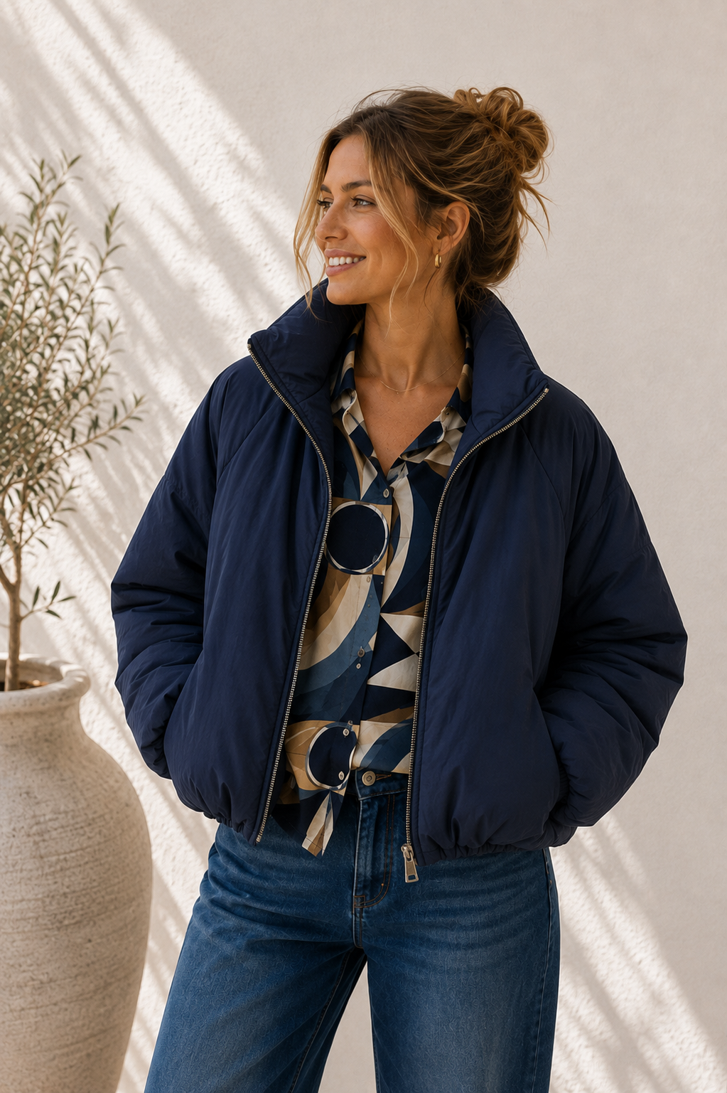 Jacke Puffy Monika – lässiger Allrounder für die Übergangszeit Made in Italy 34-40/42