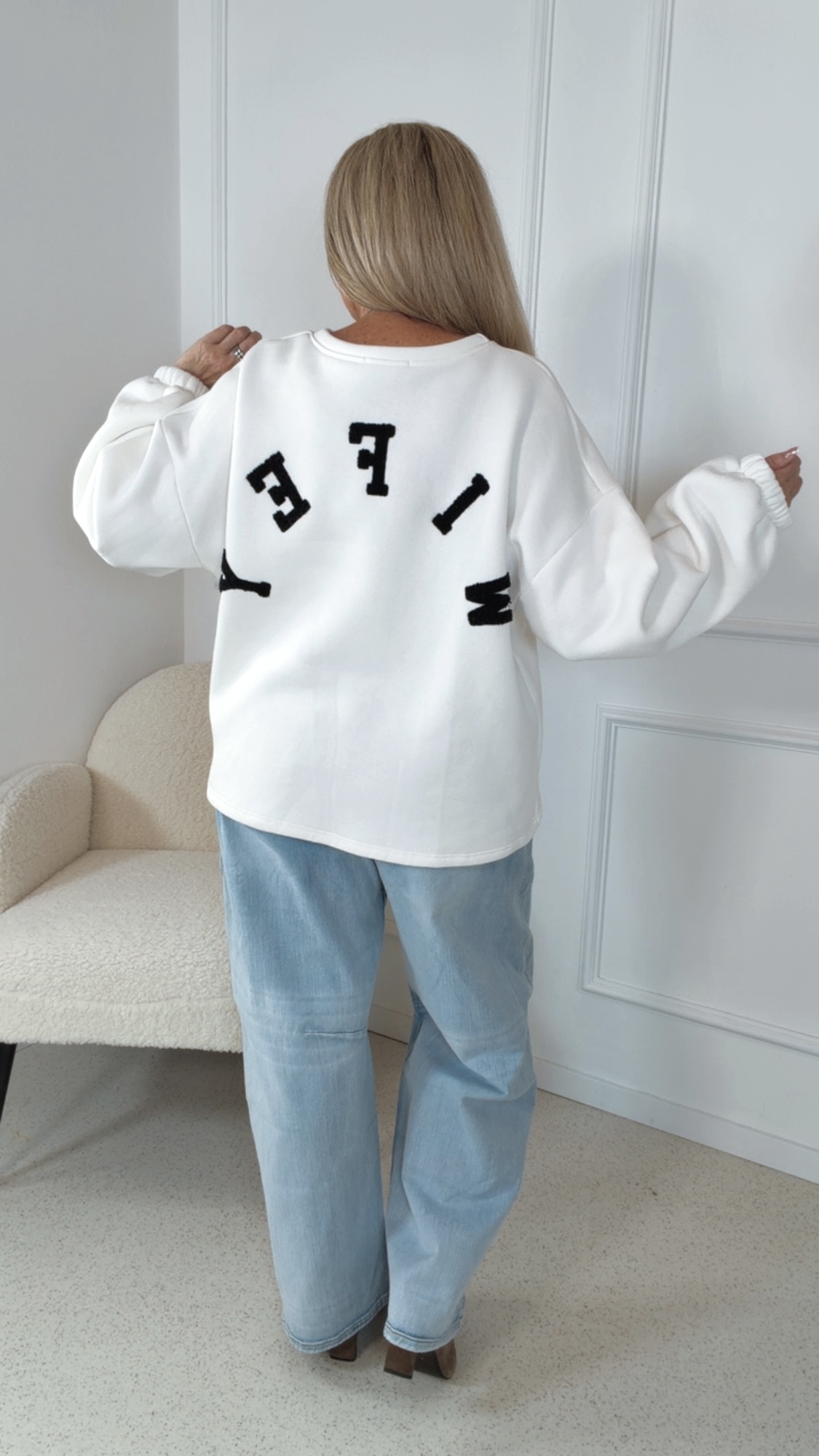 STATEMENT SWEATER WIFEY  Made in Italy 34-42