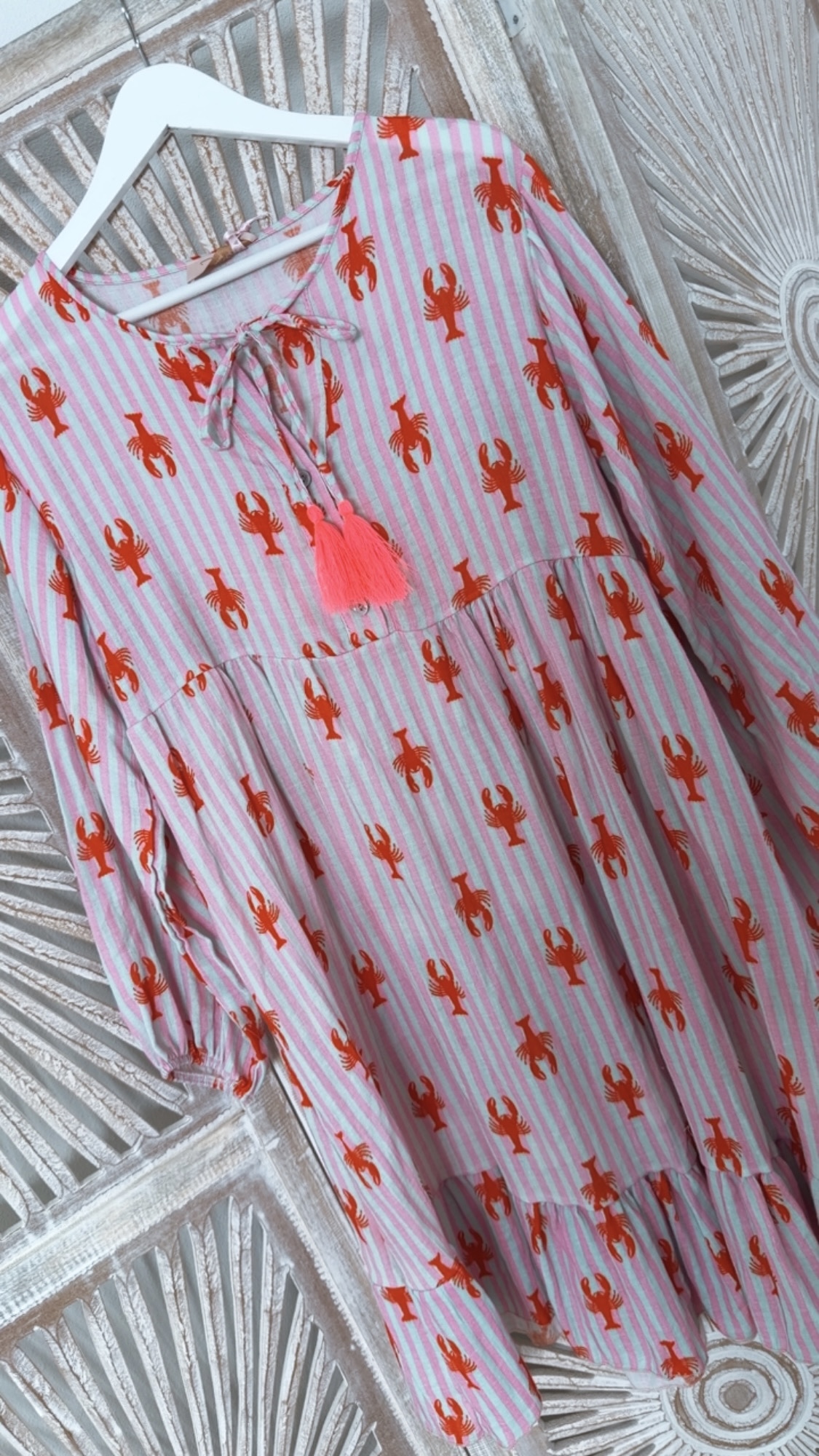 🦞 Tunika-Kleid „Lobster Love Marmaris“ – Made in Italy Gr 34-42