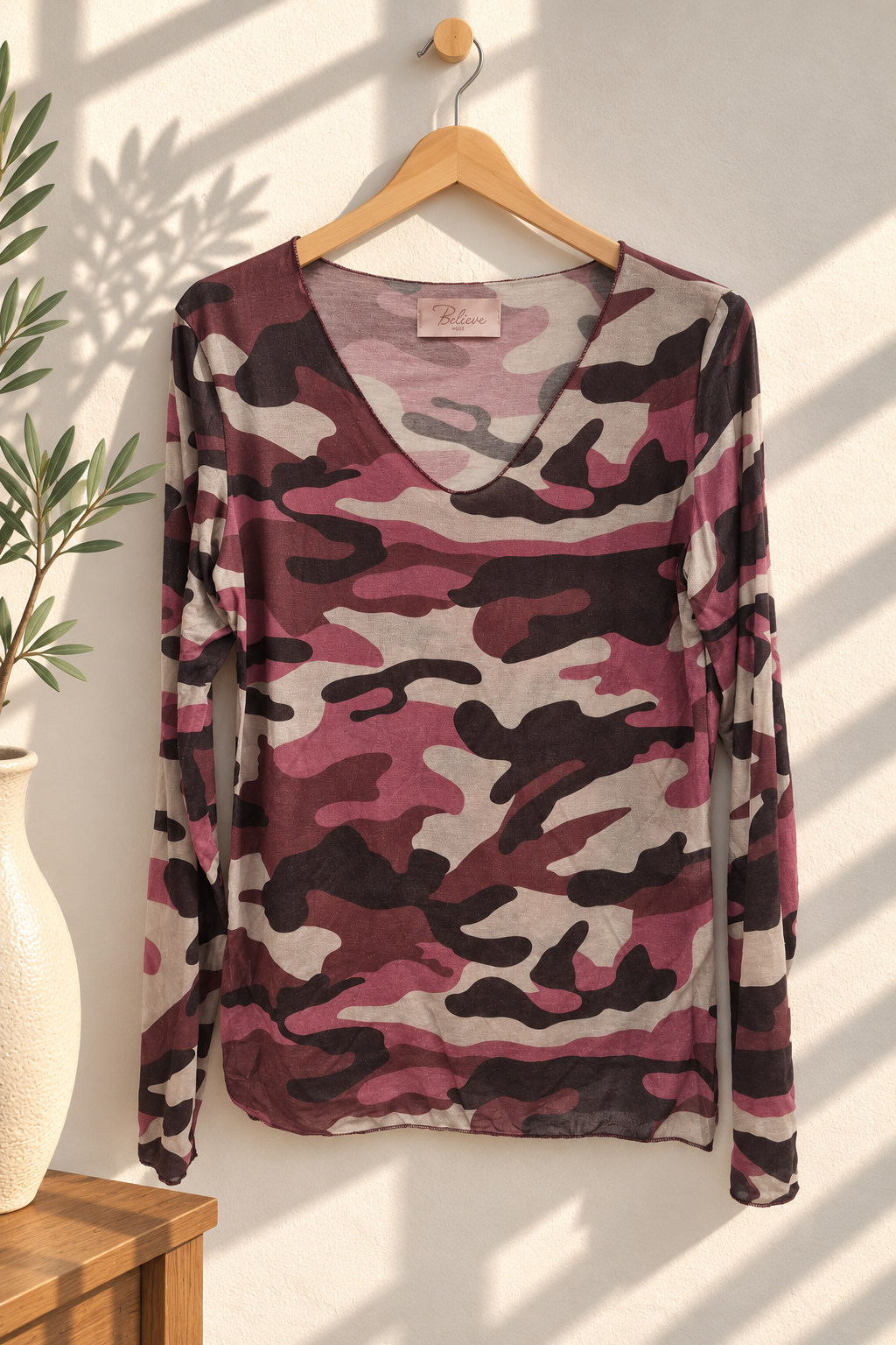 Cashmere-Shirt Camouflage – Made in Italy CS0088| bis ca. Gr. 42