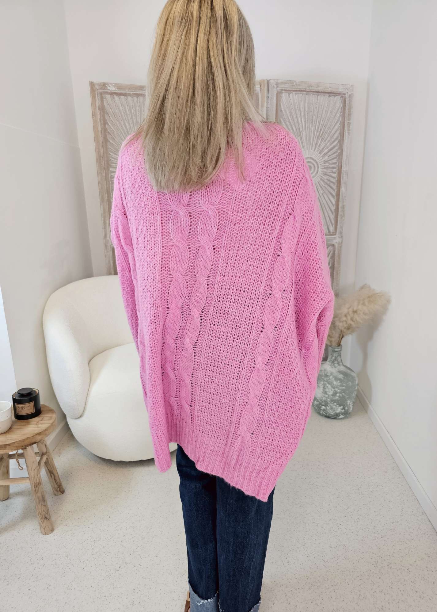 STRICKPULLOVER ZOPFMUSTER TARA Oversize Pullover Made in Italy 36 - 48/50 STRICKPULLOVER ZOPFMUSTER TARA Oversize Pullover Made in Italy 36 - 48/50