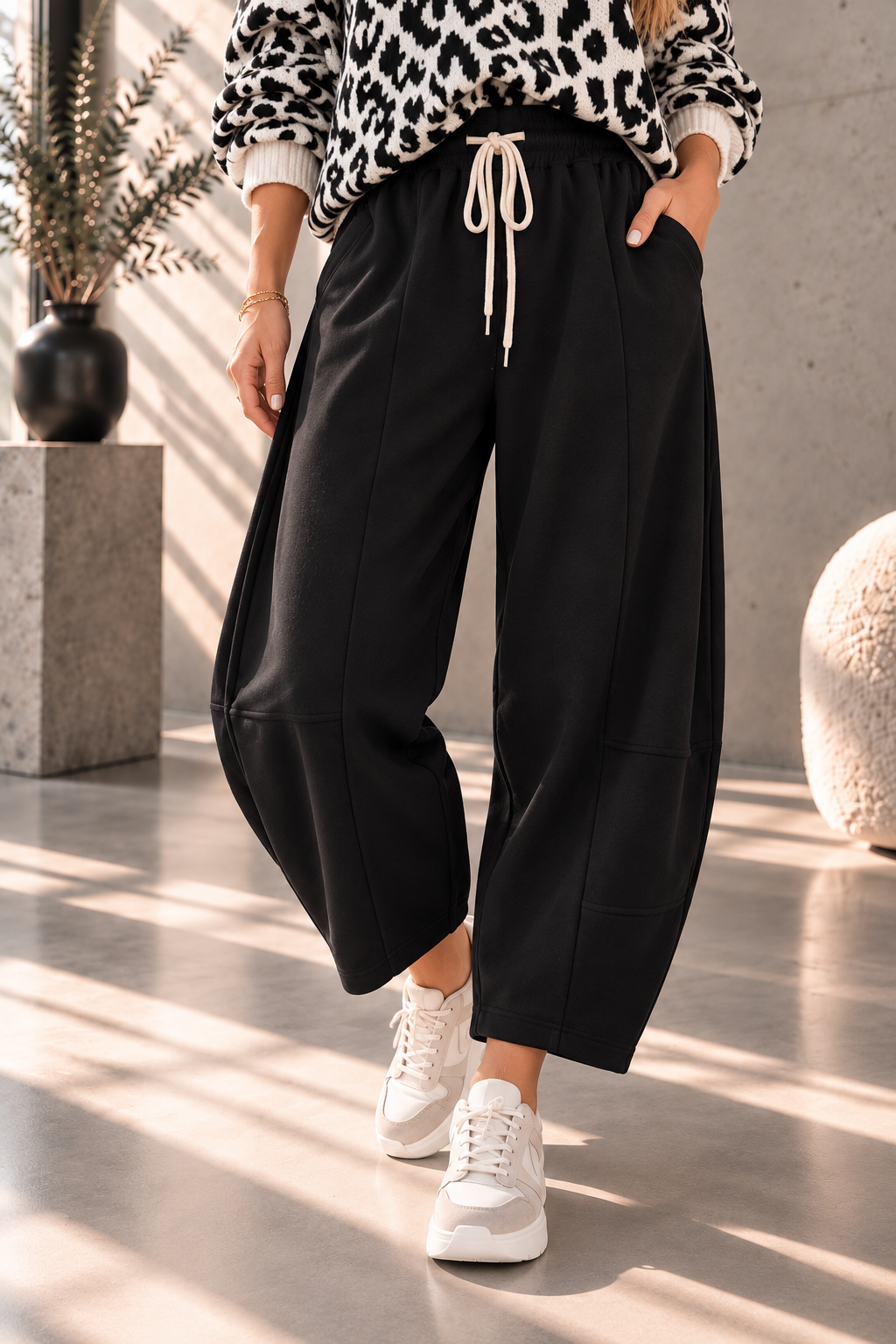 Ballon-Jogpant Amaris – lässige Basic Pants für jeden Tag Made in Italy 34-42/44