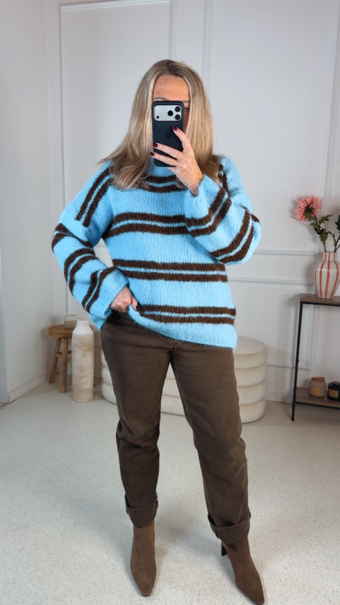 BASIC KNIT SWEATER MABEL Alpaca 34 -44 Made in Italy Pullover Strickpullover