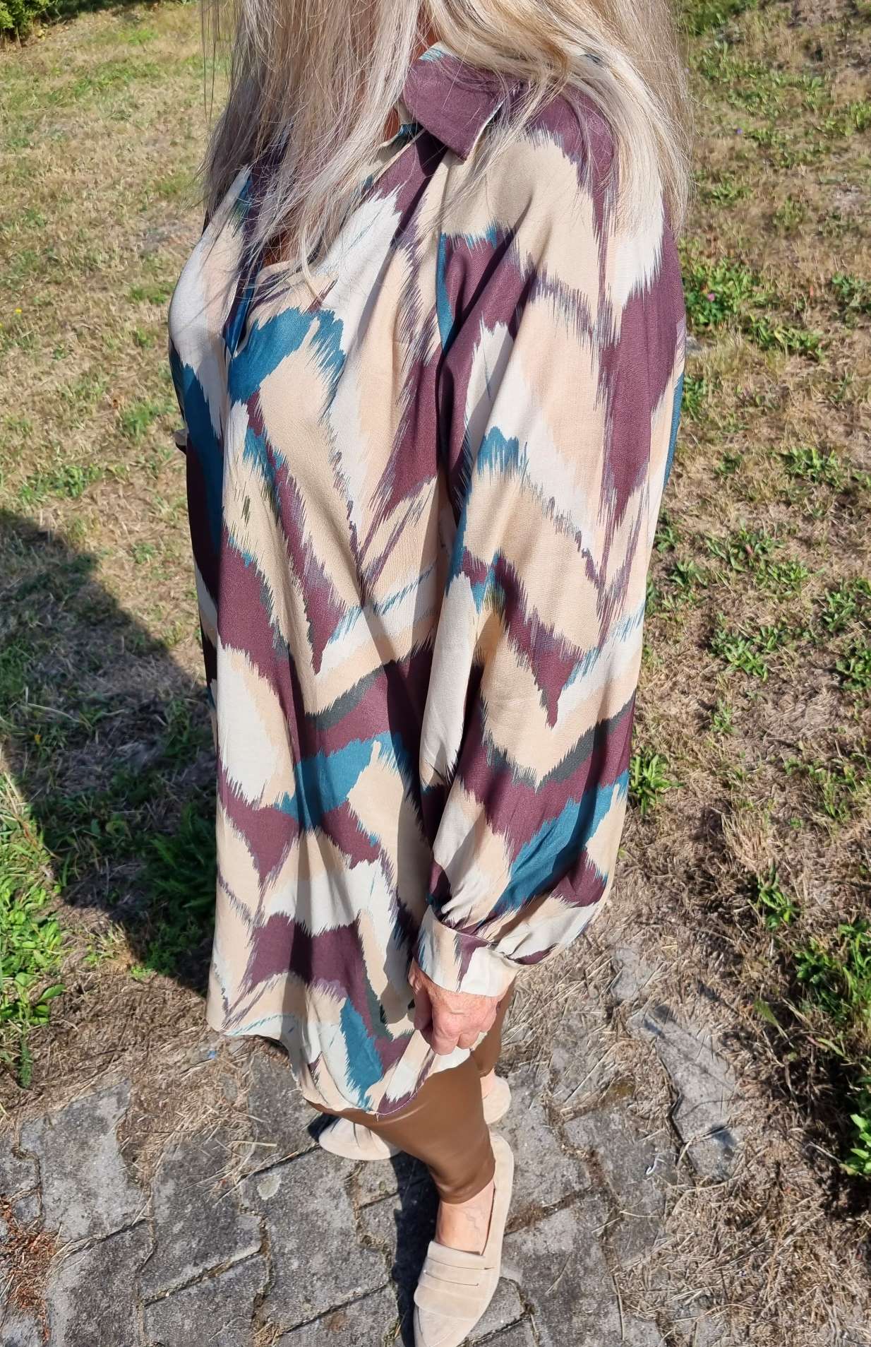 BLUSEN KLEID JUANA PETROL Dress Longbluse Made in Italy verschiedene Größen BLUSEN KLEID JUANA PETROL Dress Longbluse Made in Italy verschiedene Größen