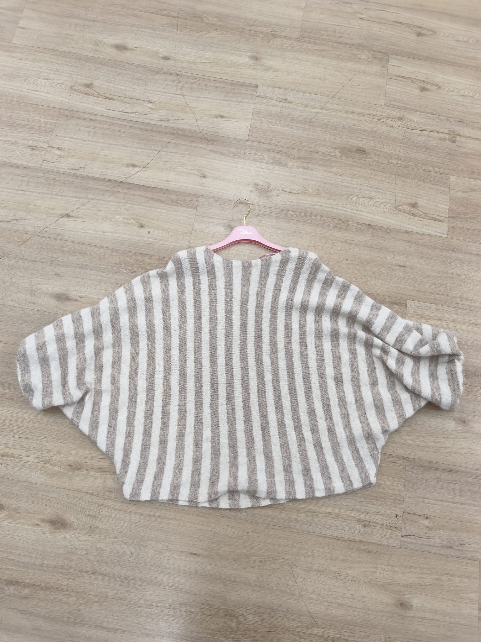 H00119 Oversize Fledermaus-Strickpullover mit Alpaka I 34-46/48 I Made in Italy