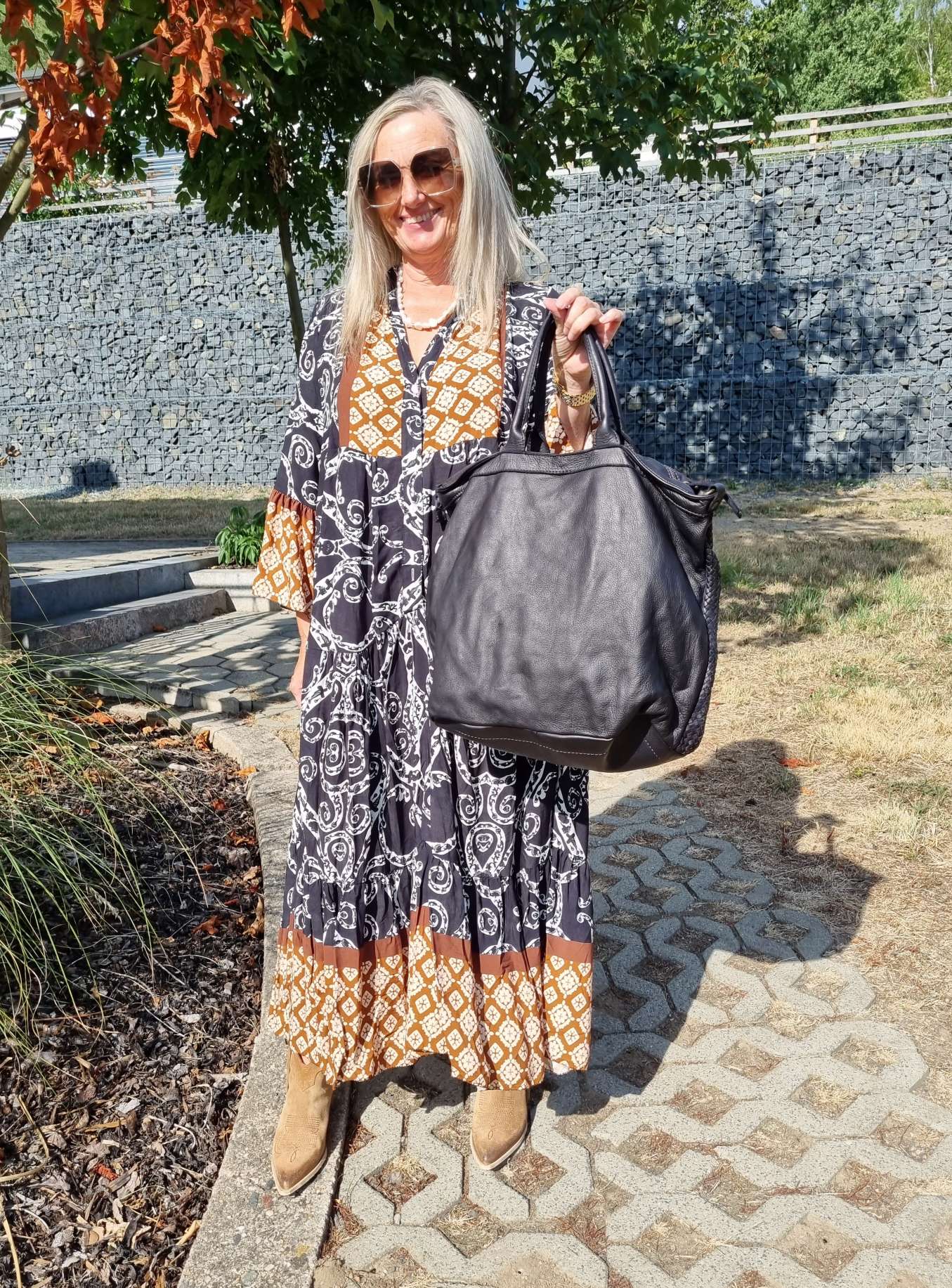MAXI TUNIKA DRESS STROMBOLI SCHWARZ 34-40/42 Made in Italy langes Kleid Hängerchen Tunikakleid MAXI TUNIKA DRESS STROMBOLI SCHWARZ 34-40/42 Made in Italy langes Kleid Hängerchen Tunikakleid