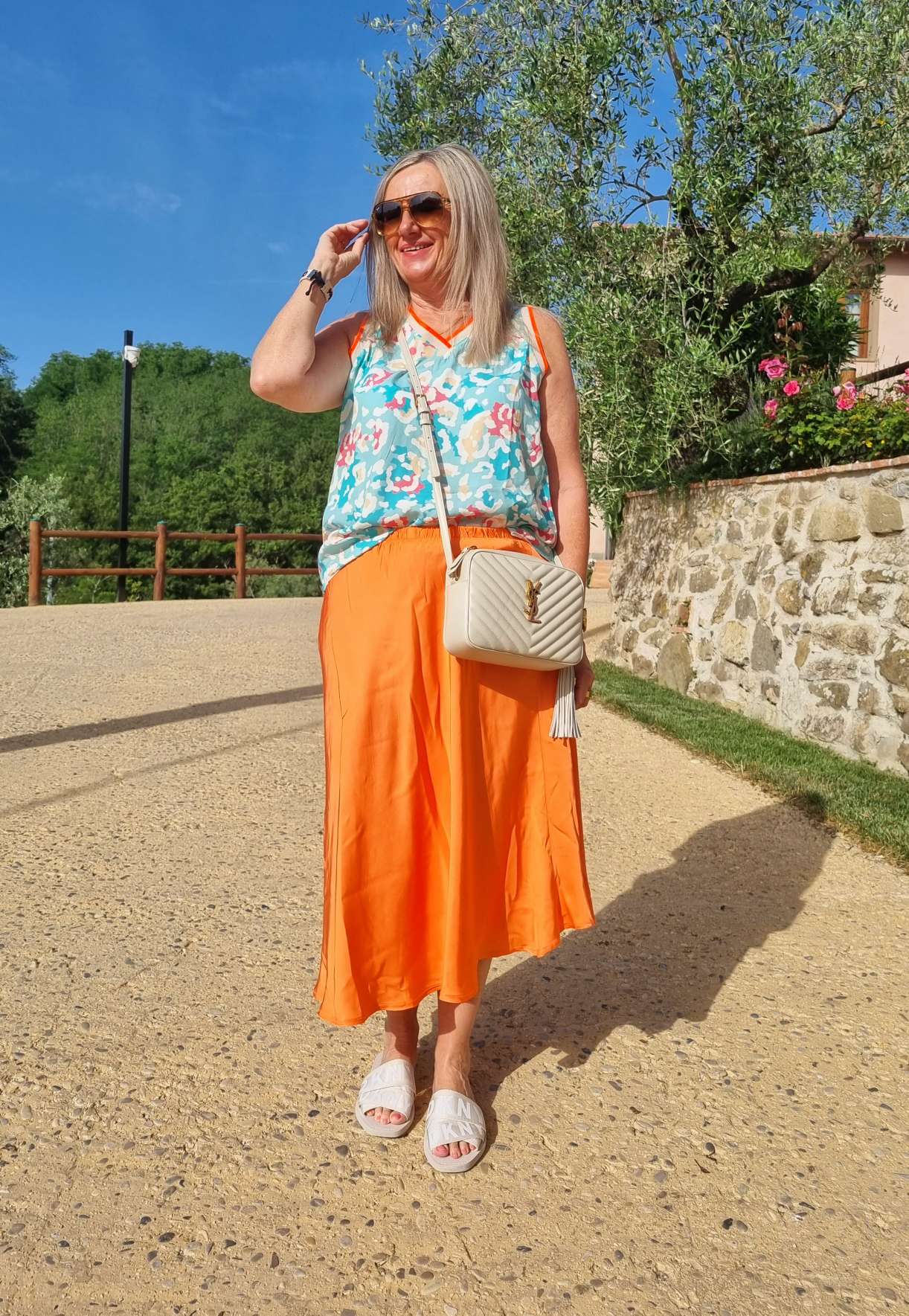 EDLER SATIN SKIRT SABRINA ORANGE Silk Seiden Mix Rock Made in Italy 34-40/42 EDLER SATIN SKIRT SABRINA ORANGE Silk Seiden Mix Rock Made in Italy 34-40/42