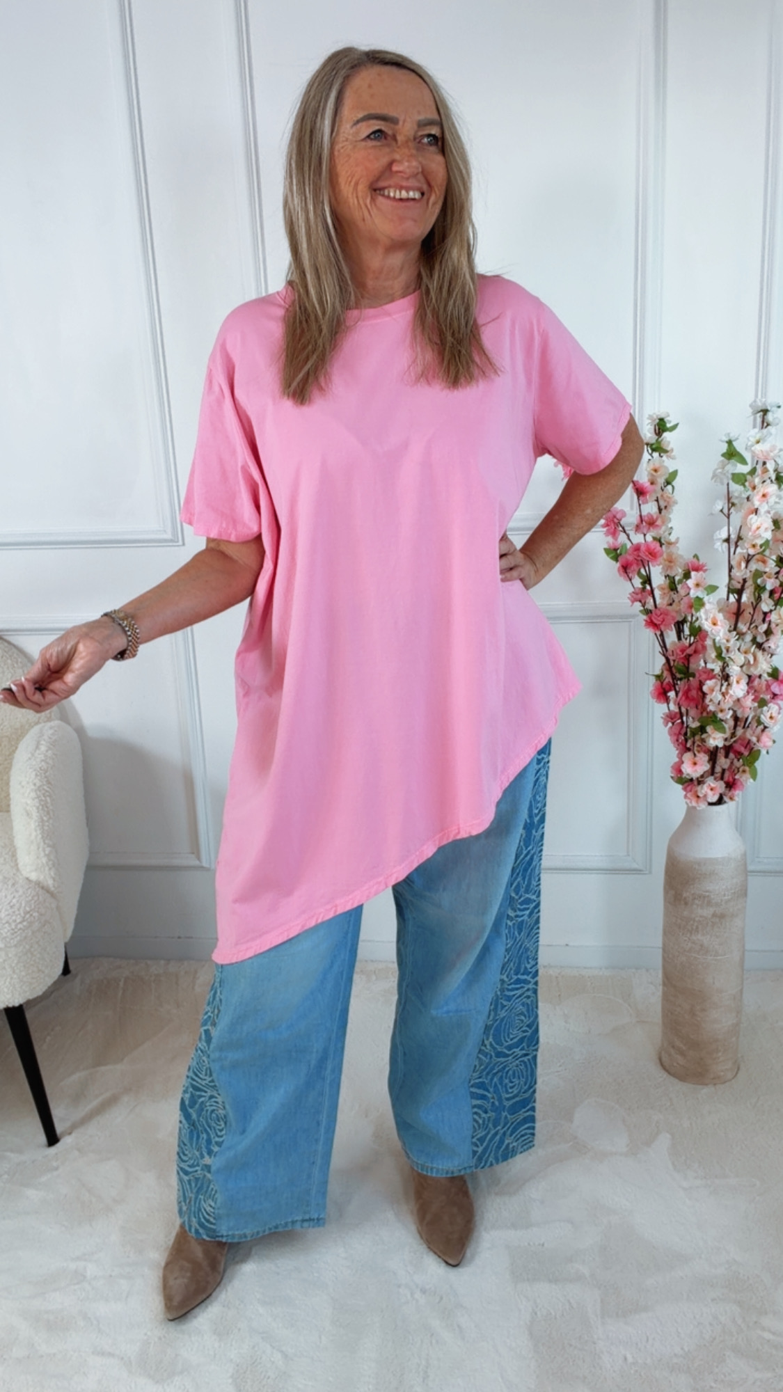 SHIRT KATE ASYMMETRISCH Made in Italy 36 - 44/46