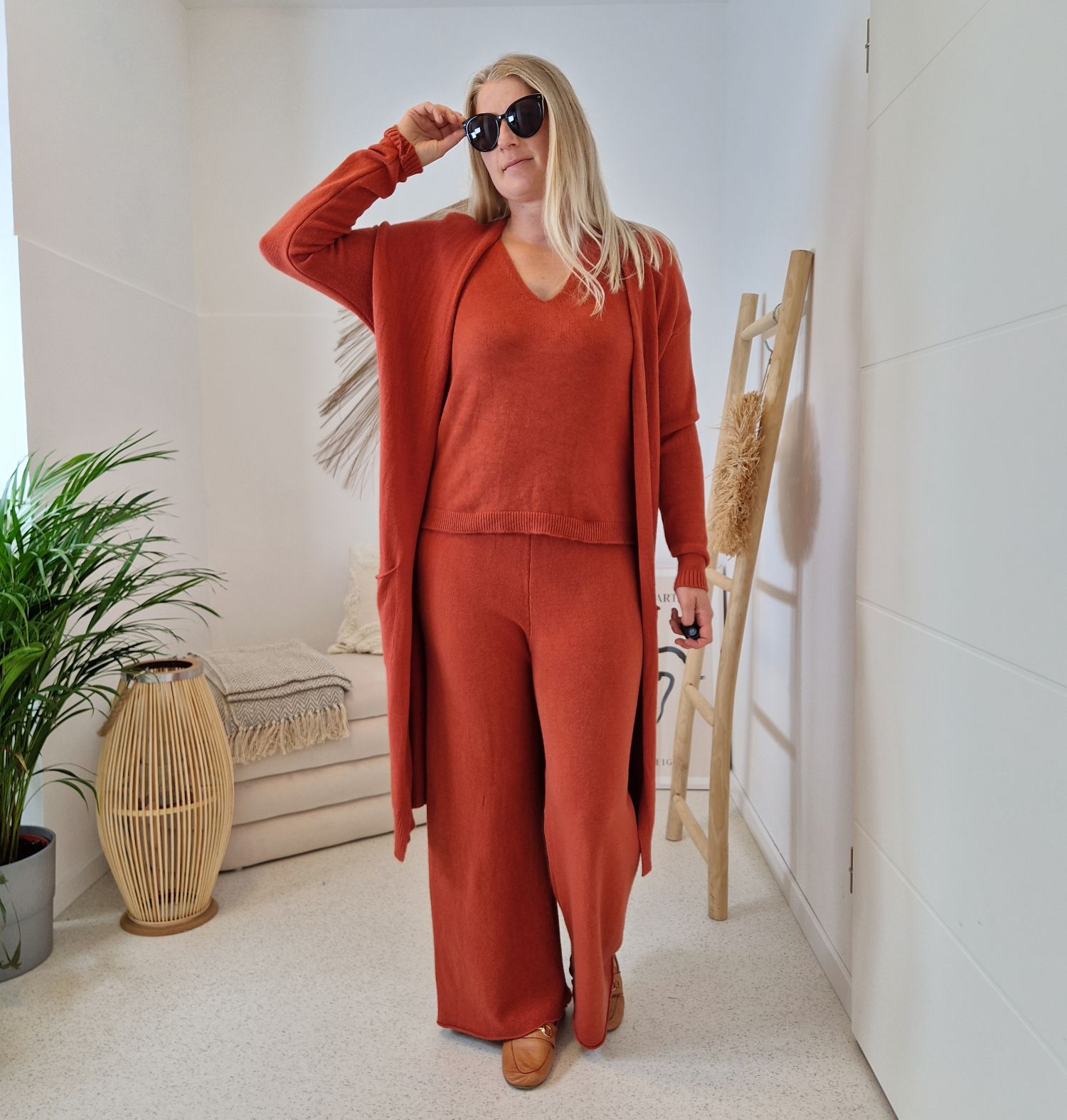3-TEILIGES STRICK SET BEATRICE ROST 36-40 Made in Italy Hose Pullunder Mantel Cardigan 3-TEILIGES STRICK SET BEATRICE ROST 36-40 Made in Italy Hose Pullunder Mantel Cardigan