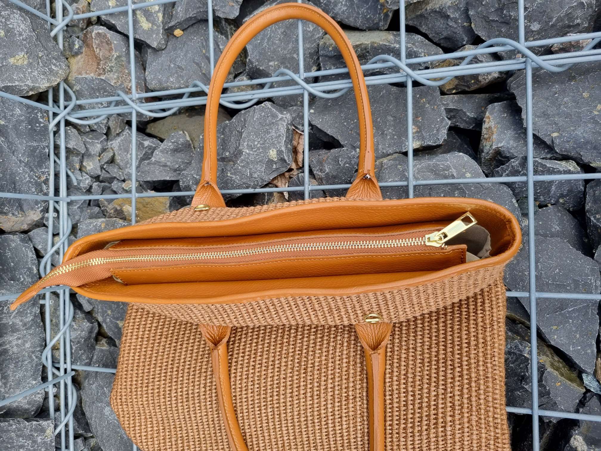 BAST SHOPPER ARIA COGNAC Leder Tasche Shopping Bag Umhängetasche Made in Italy BRAUN BAST SHOPPER ARIA COGNAC Leder Tasche Shopping Bag Umhängetasche Made in Italy BRAUN