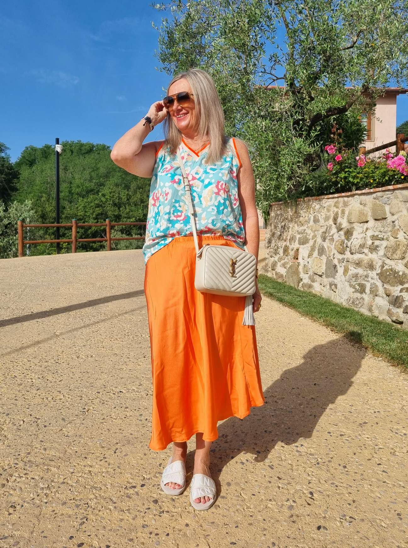 EDLER SATIN SKIRT SABRINA ORANGE Silk Seiden Mix Rock Made in Italy 34-40/42 EDLER SATIN SKIRT SABRINA ORANGE Silk Seiden Mix Rock Made in Italy 34-40/42