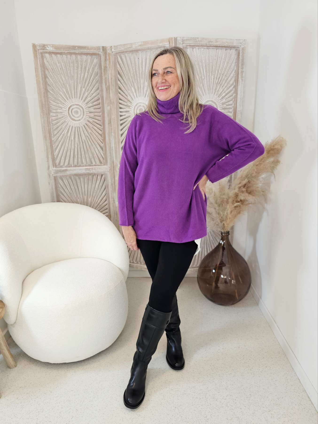 LIGHT KNIT ROLLKRAGEN ROSI Made in Italy 34 - 42 Pullover Turtleneck Sweater LIGHT KNIT ROLLKRAGEN ROSI Made in Italy 34 - 42 Pullover Turtleneck Sweater