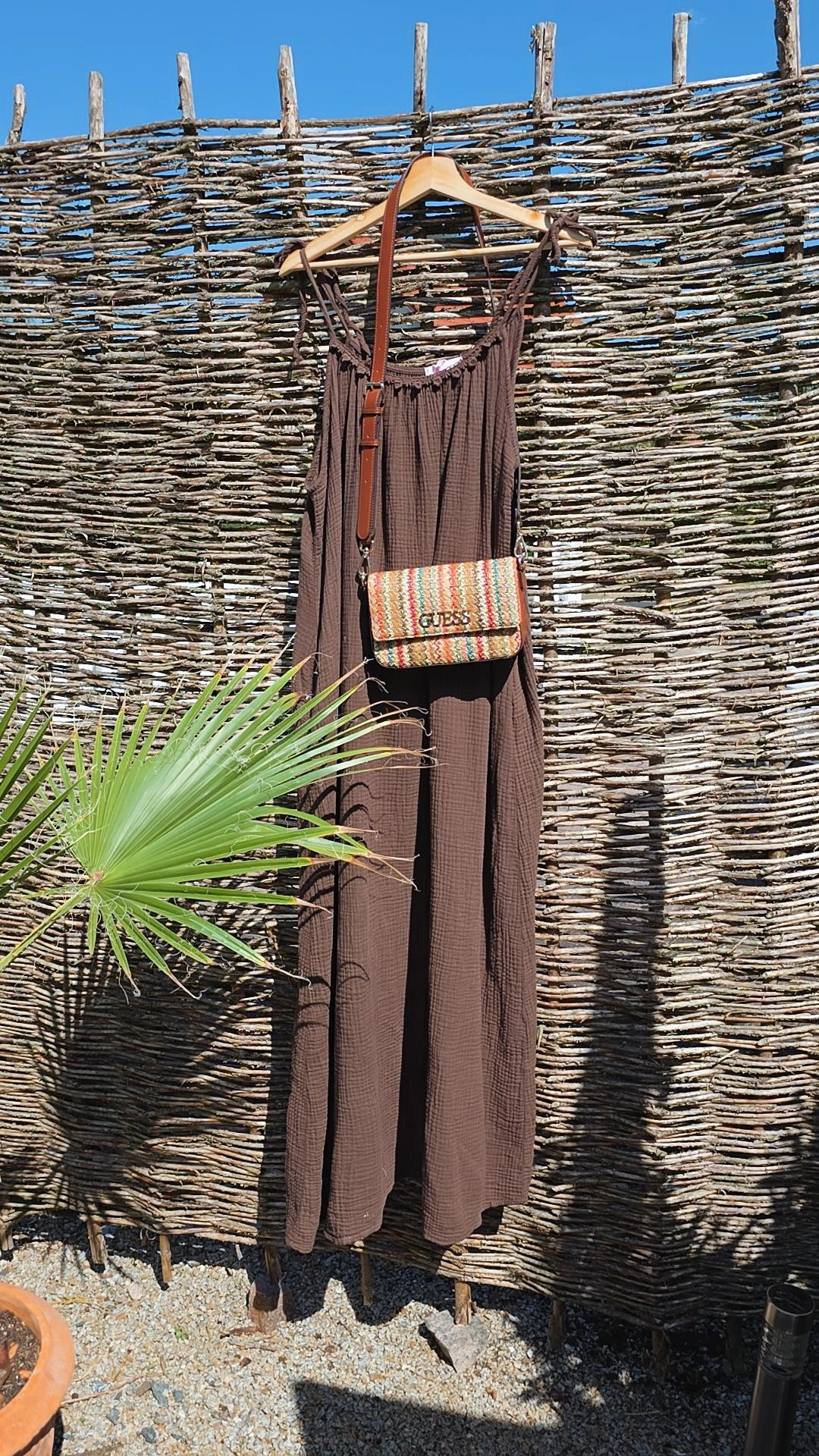 MUSSELIN SPAGHETTIKLEID FUERTE UNI Italystyle 36-44/46