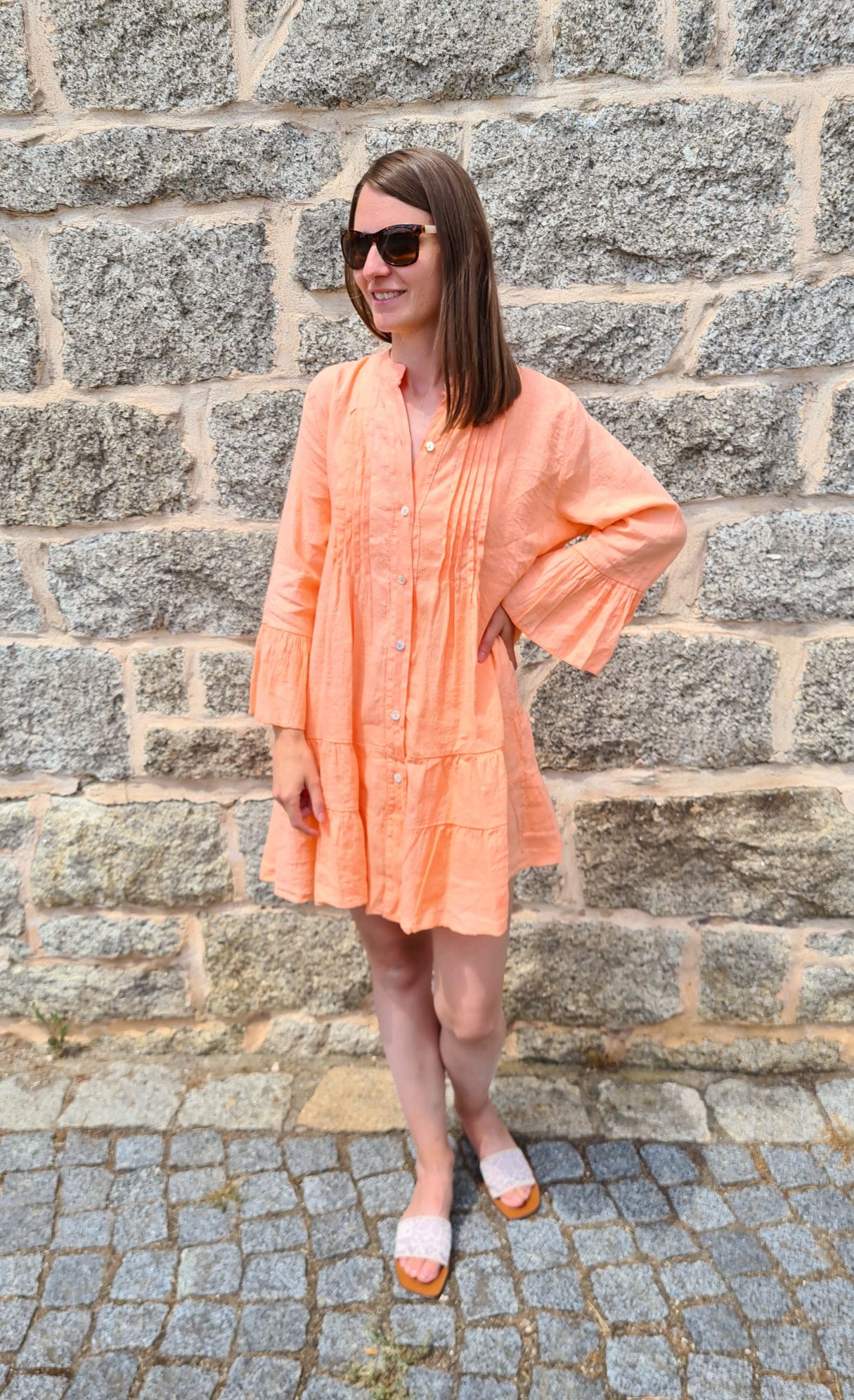 LINEN TUNIKA DRESS LIVA KORALLE 34-40 Made in Italy Leinen Kleid Leinenkleid Linendress LINEN TUNIKA DRESS LIVA KORALLE 34-40 Made in Italy Leinen Kleid Leinenkleid Linendress