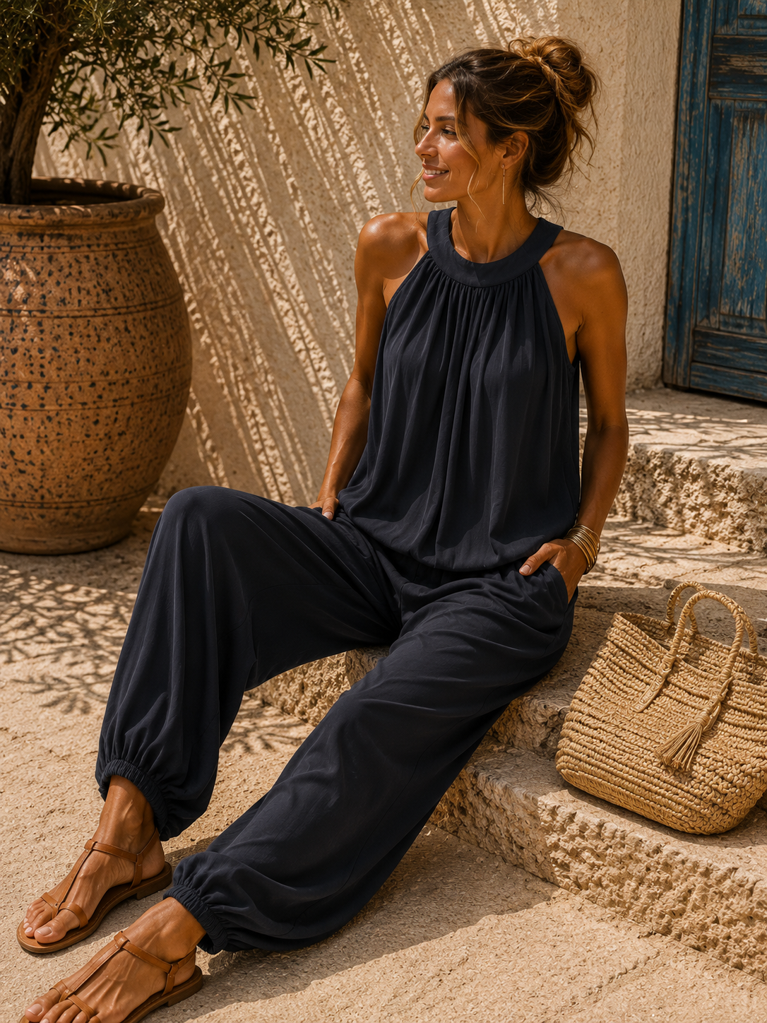 Neckholder-Top Nuru Uni Made in Italy 34-40/42