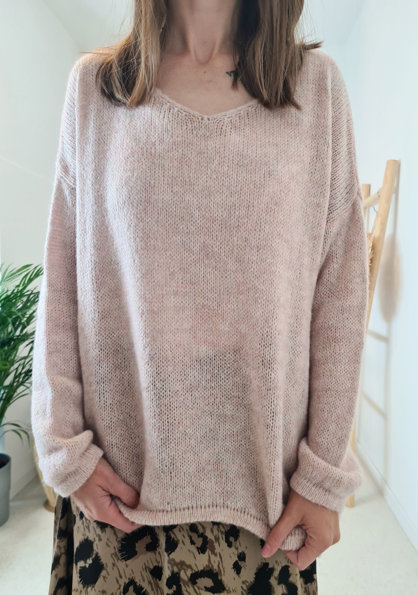 OVERSIZE KNIT SWEATER CARO ROSA edler Strickpullover Pullover 34-42/44 Vokuhila Made in Italy OVERSIZE KNIT SWEATER CARO ROSA edler Strickpullover Pullover 34-42/44 Vokuhila Made in Italy
