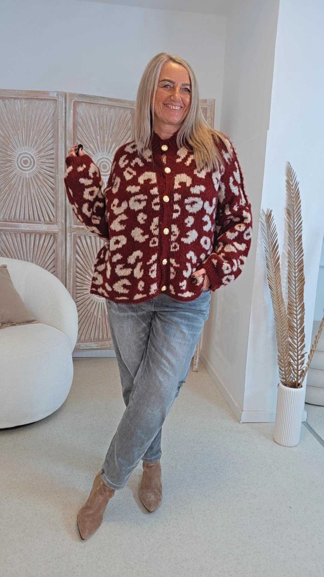 OVERSIZE CARDIGAN ARLES LEO Made in Italy 36 - 48