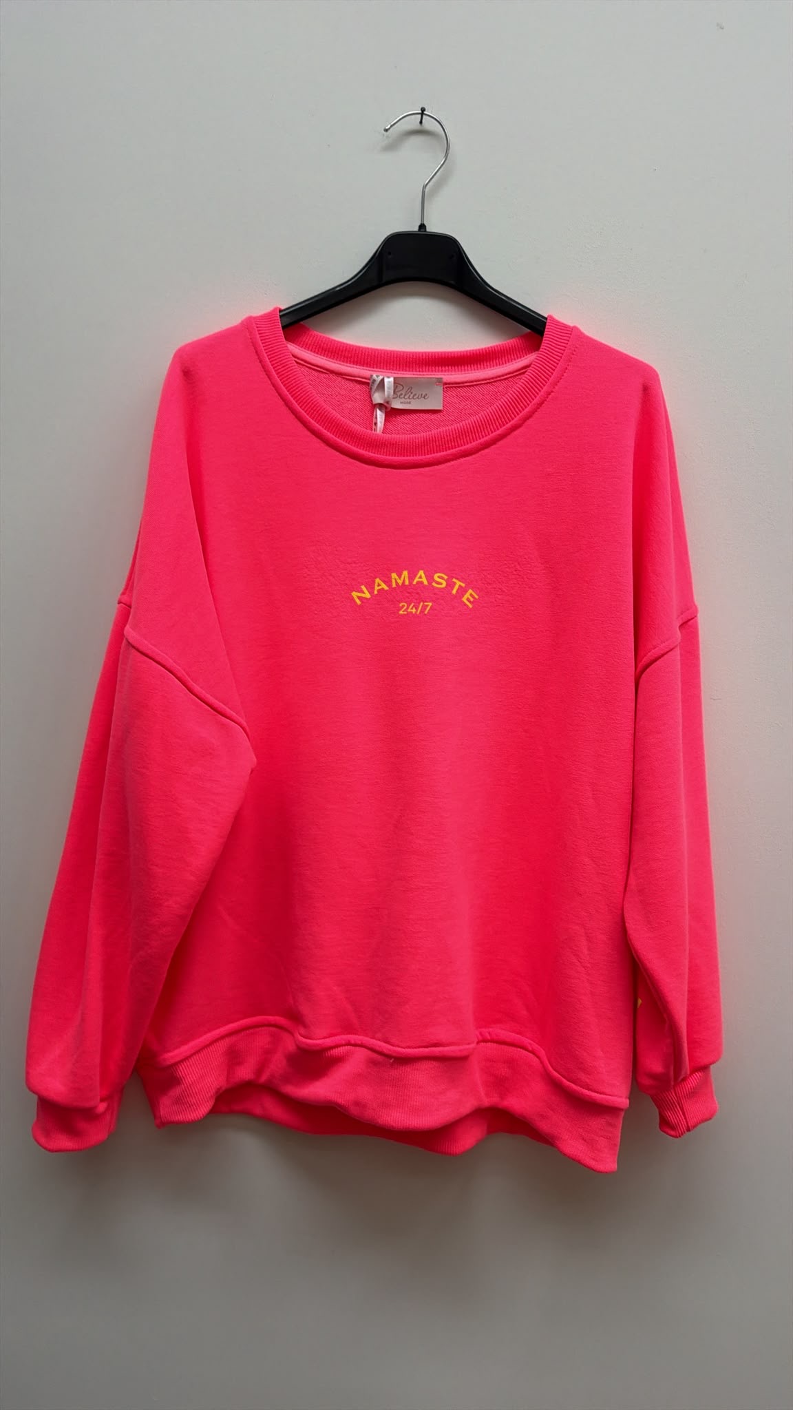 Sweatshirt „Namaste 24/7 Uni“ – Made in Italy | One Size bis ca. Gr. 42