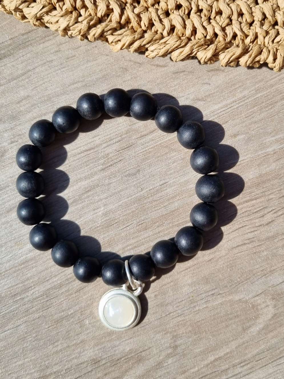 BRACELET BLACK WOOD EsTrenc City Armband Schwarz SilverShiny BRACELET BLACK WOOD EsTrenc City Armband Schwarz SilverShiny