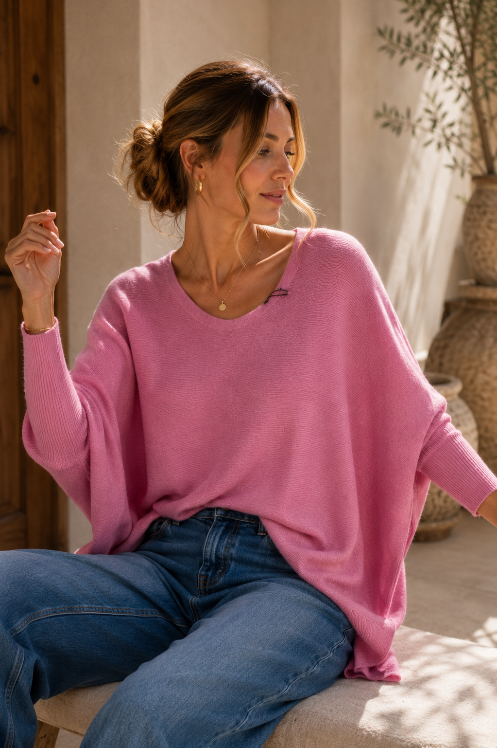 OVERSIZE KNIT SWEATER SIGRID Made in Italy 34-44/46 Strick Pullover
