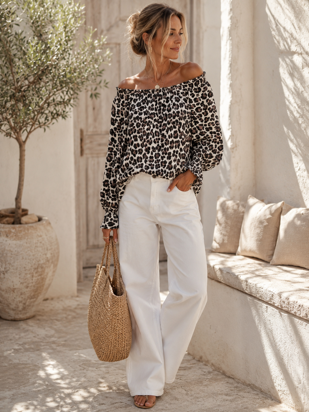 Musselin-Bluse Kamili Leo Made in Italy 34-40/42