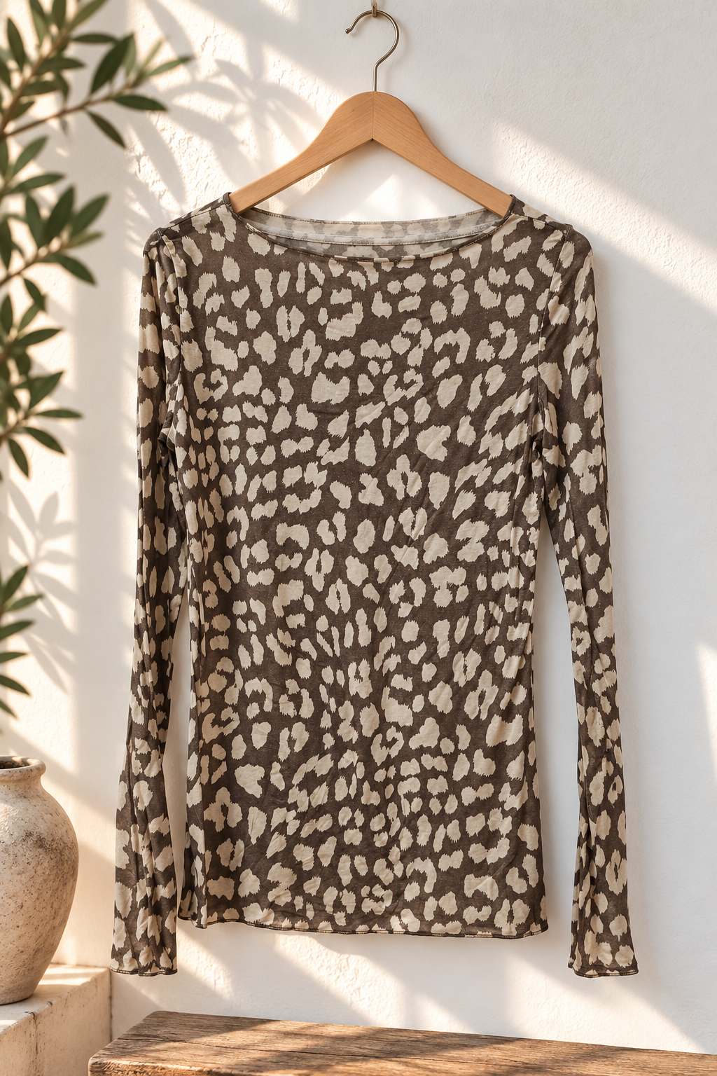 COMFY STRETCH LANGARM SHIRT LEO Made in Italy Gr. 34 - 38 SL0111 Cashmere