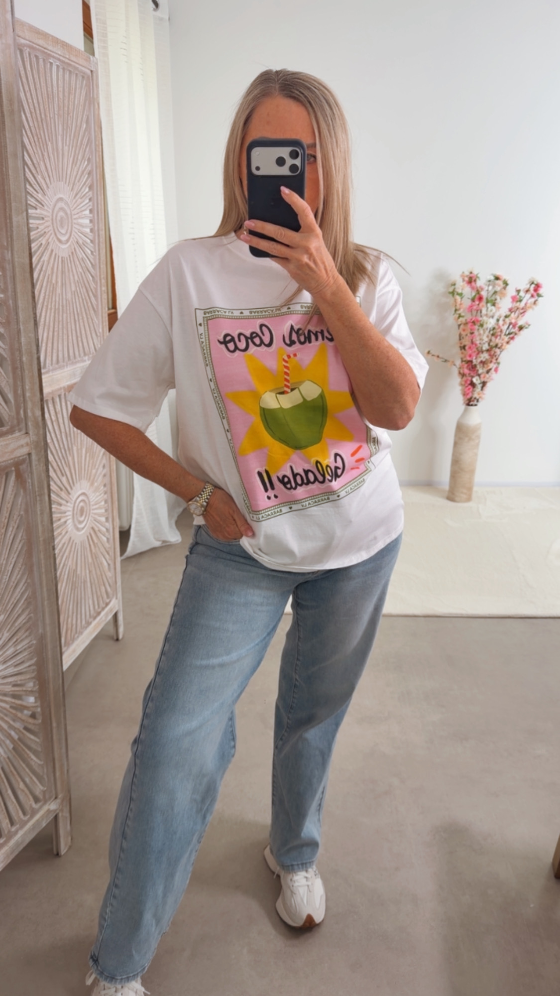 🤍🌴✨ Statement T-Shirt Temos Maraviela Made in Italy 34-42/44