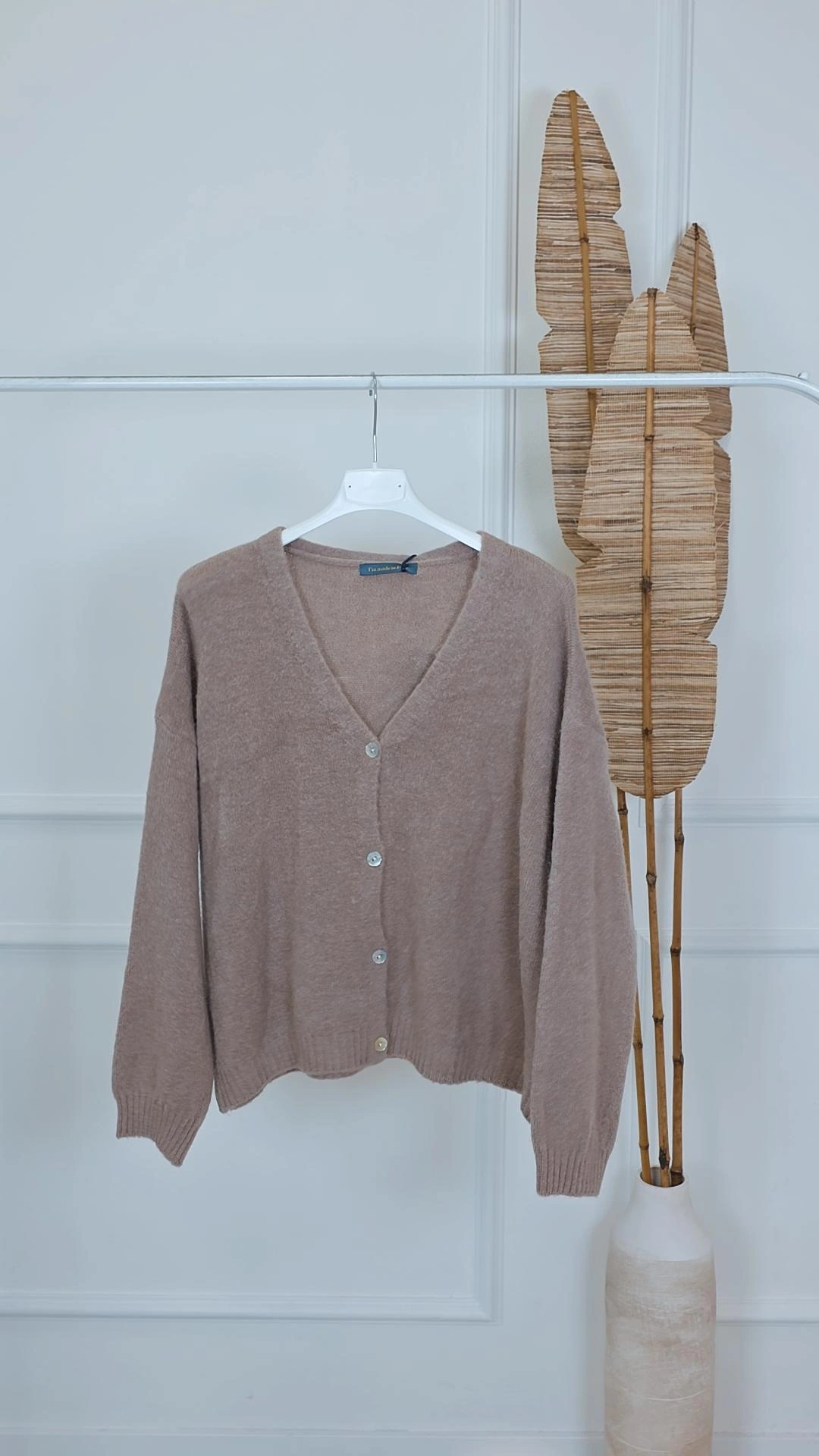 EDLER STRICK CARDIGAN OSLO Alpaka Strickjacke Made in Italy 34-42