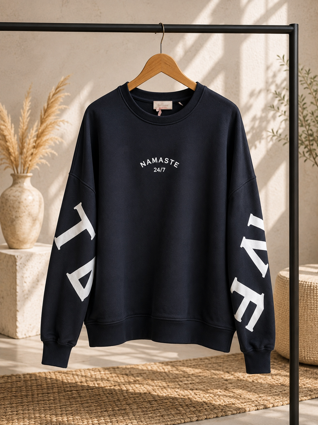 Sweatshirt „Namaste 24/7 Uni“ – Made in Italy | One Size bis ca. Gr. 42