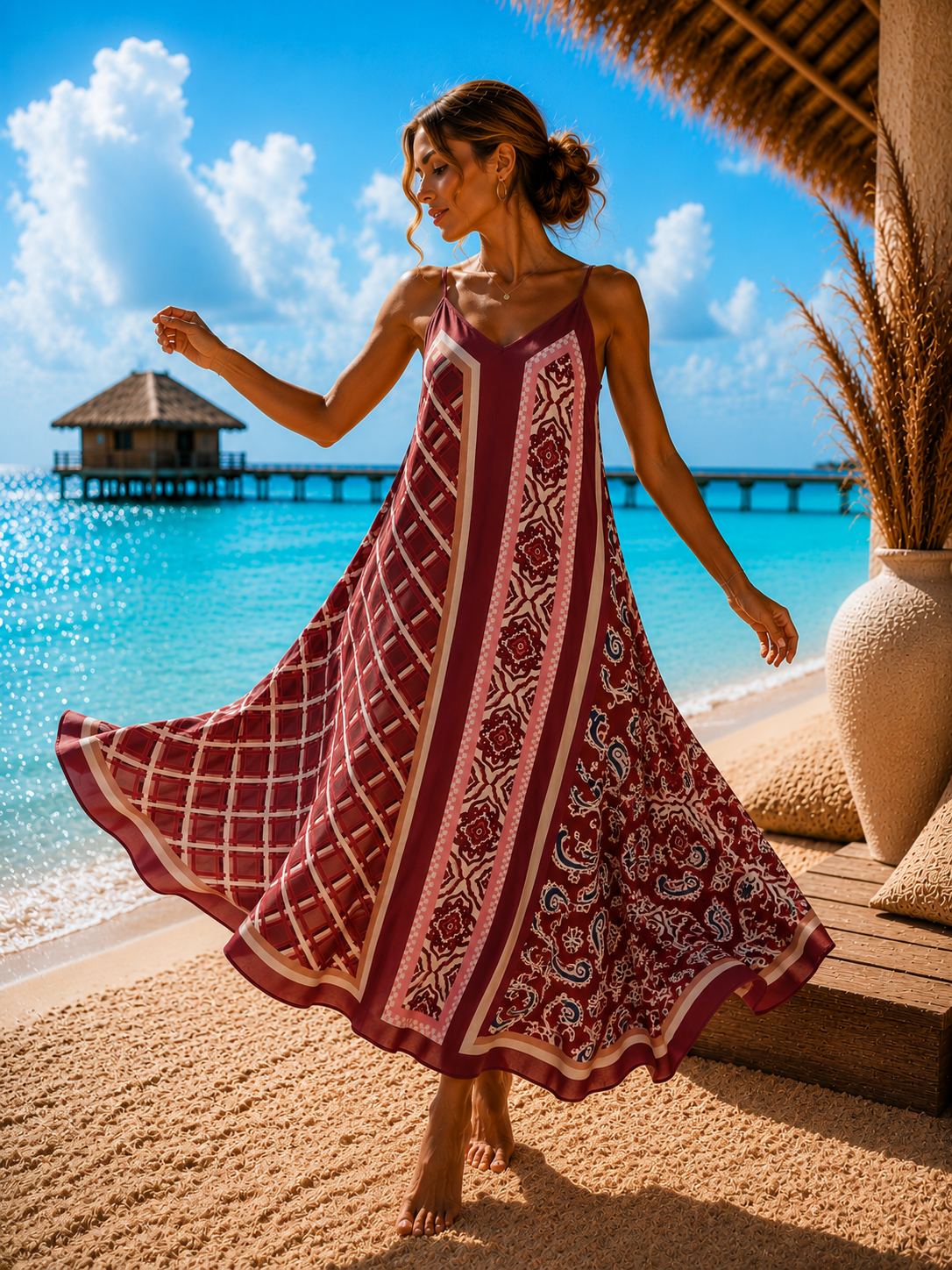 Maxikleid Cordelia Seide mit raffiniertem Wendedesign Made in Italy 34-40/42