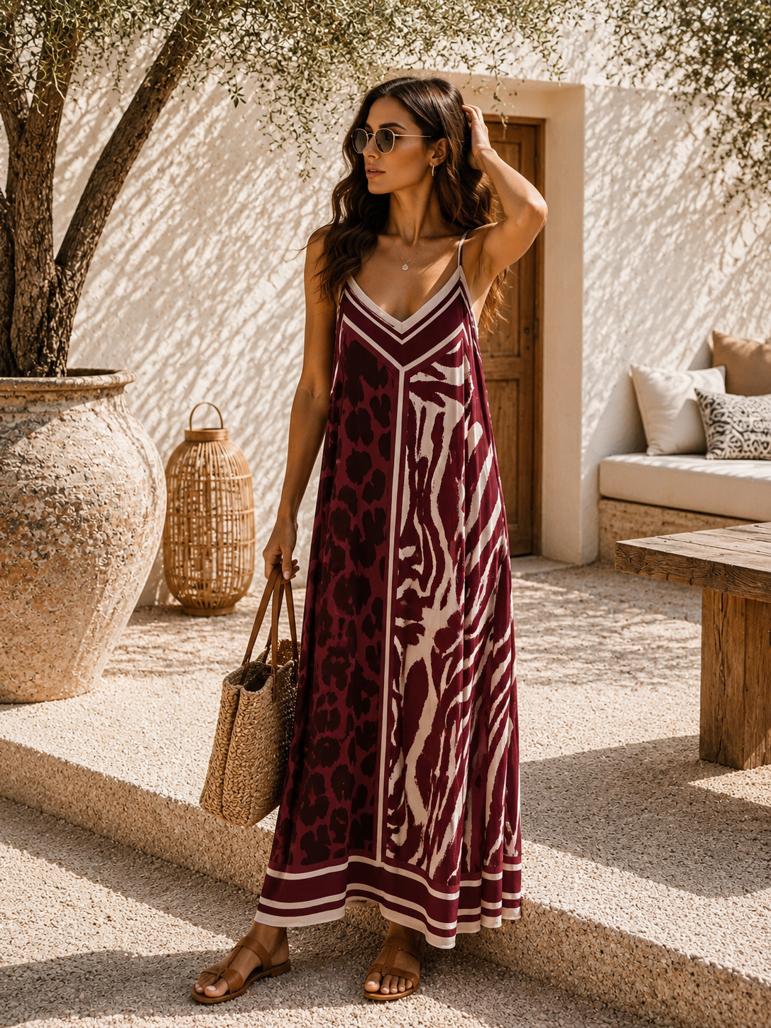 🦓 Maxikleid Safari Zuri – Made in Italy 🇮🇹 (bis Gr. 42)