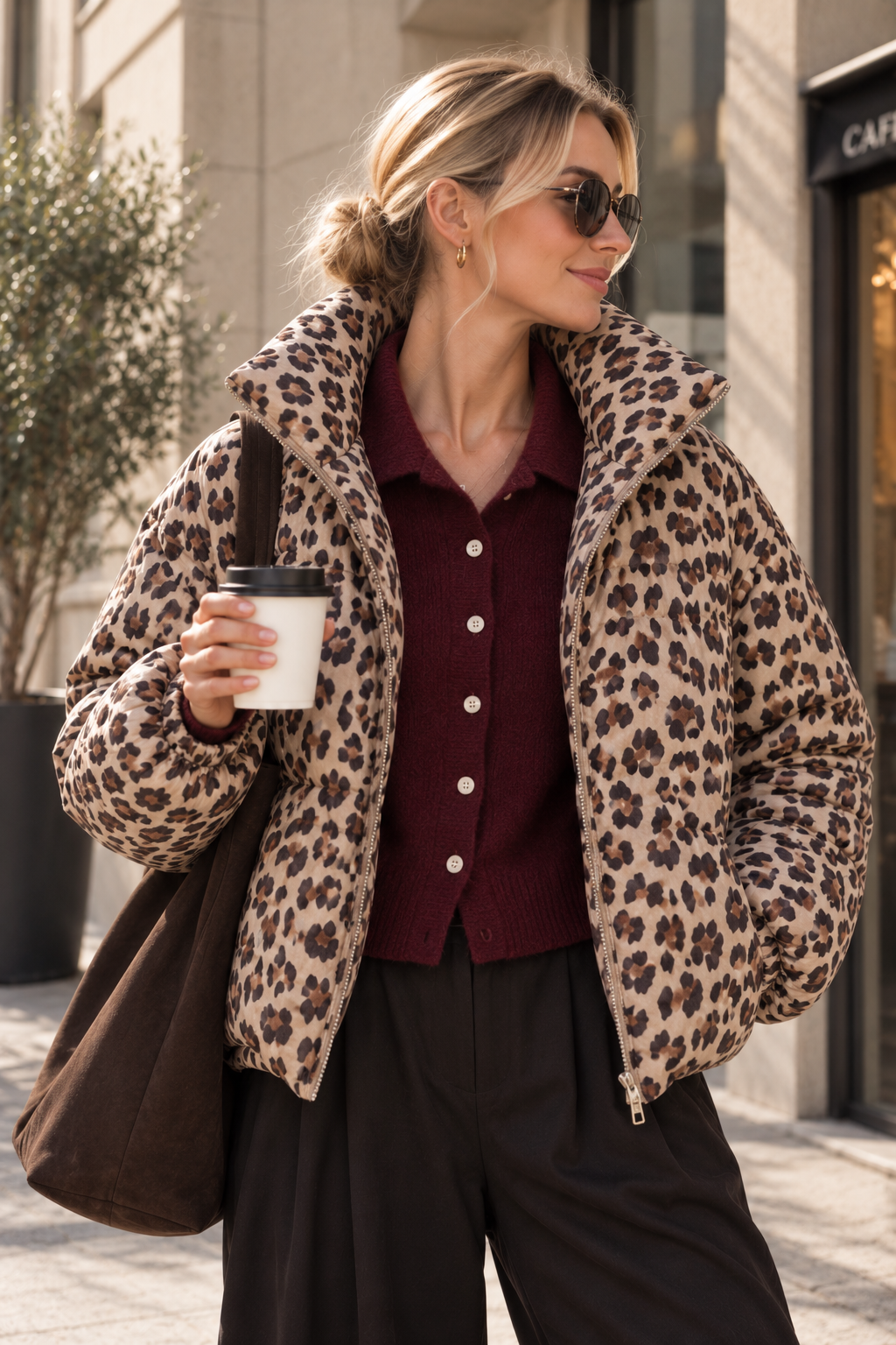 Jacke Puffy Monika LEO – lässiger Allrounder für die Übergangszeit Made in Italy 34-42