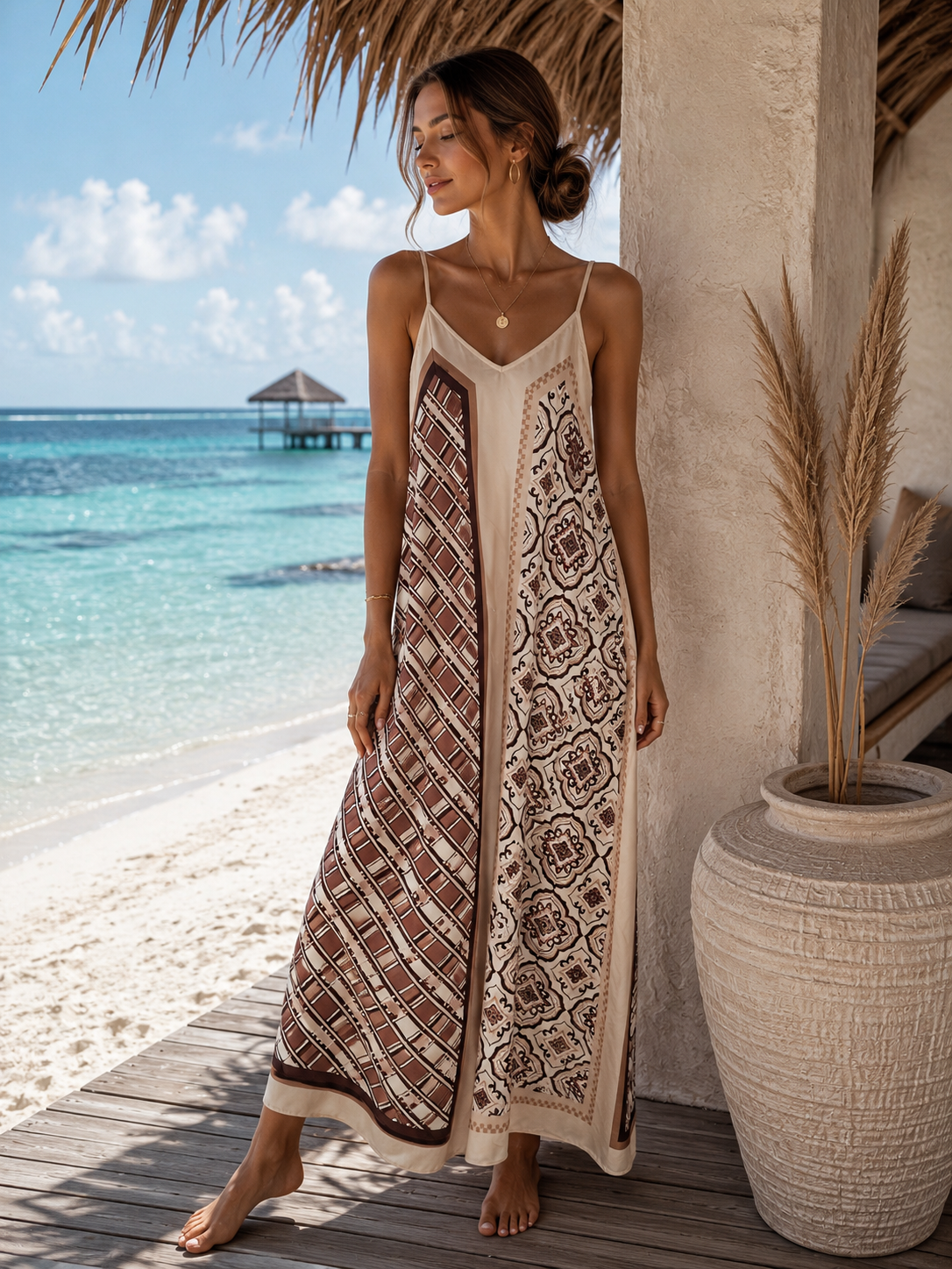 Maxikleid Cordelia Seide mit raffiniertem Wendedesign Made in Italy 34-40/42