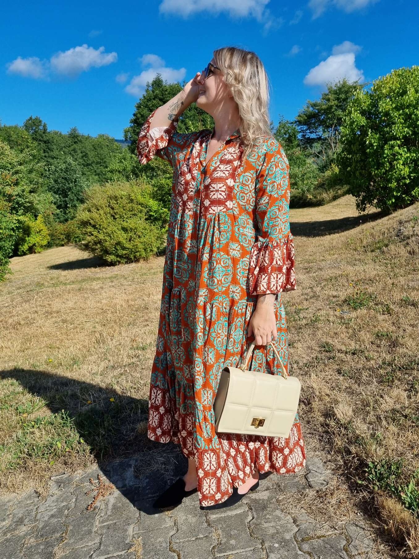 MAXI TUNIKA DRESS ISABELL ROST MINT 34-40/42 Made in Italy langes Kleid Hängerchen Tunikakleid MAXI TUNIKA DRESS ISABELL ROST MINT 34-40/42 Made in Italy langes Kleid Hängerchen Tunikakleid