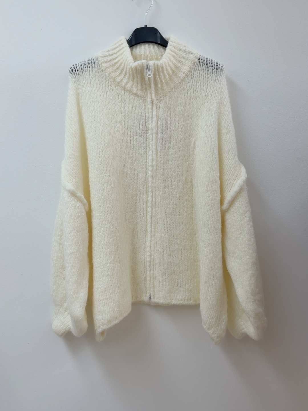 Strickjacke mit Reißverschluss I SJ0043 I Made in Italy 34-46